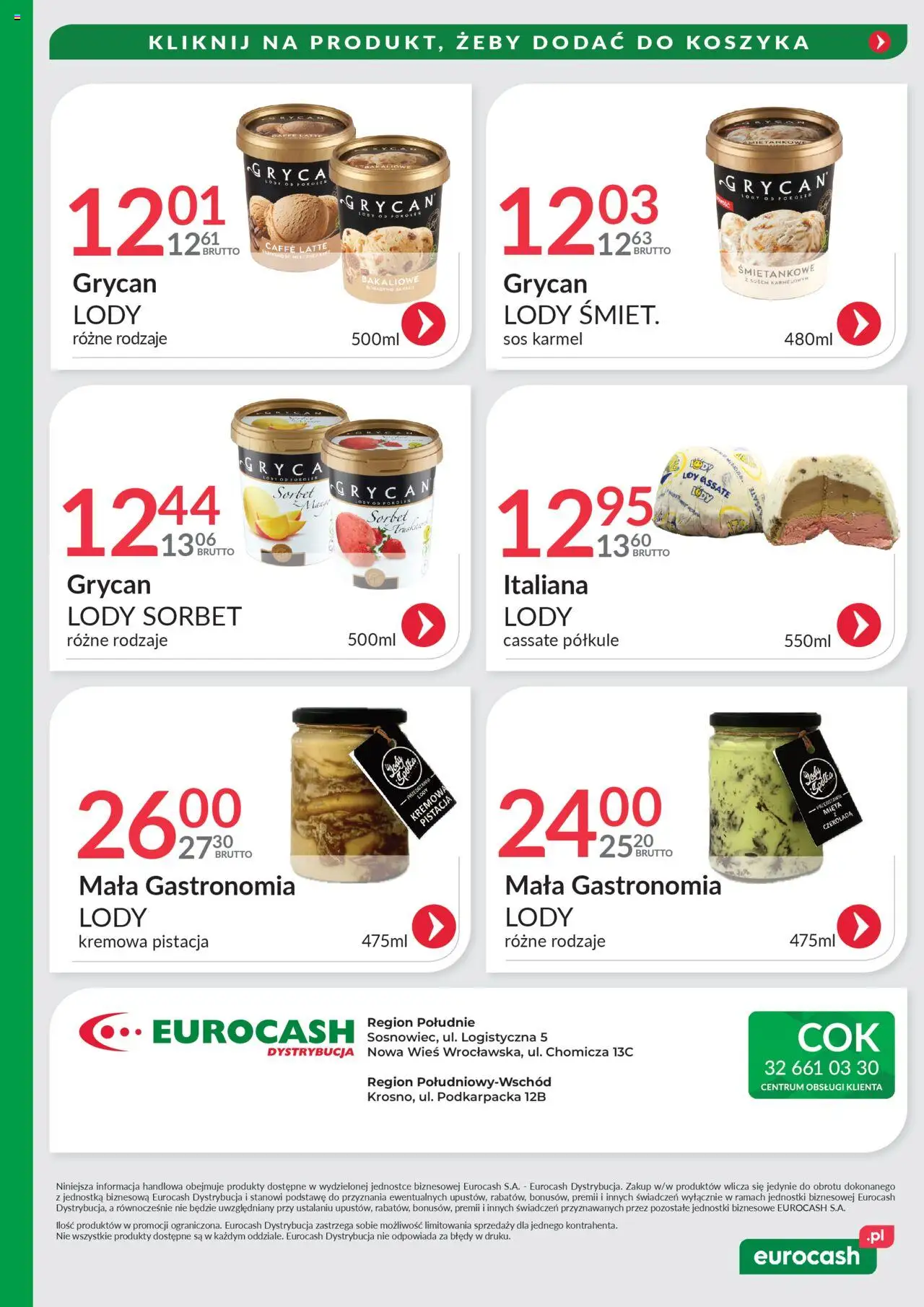 Eurocash Gazetka - Oferta Południe od 05.10.2025 | Strona: 6 | Produkty: Mięta, Sorbet, Lody, Sos