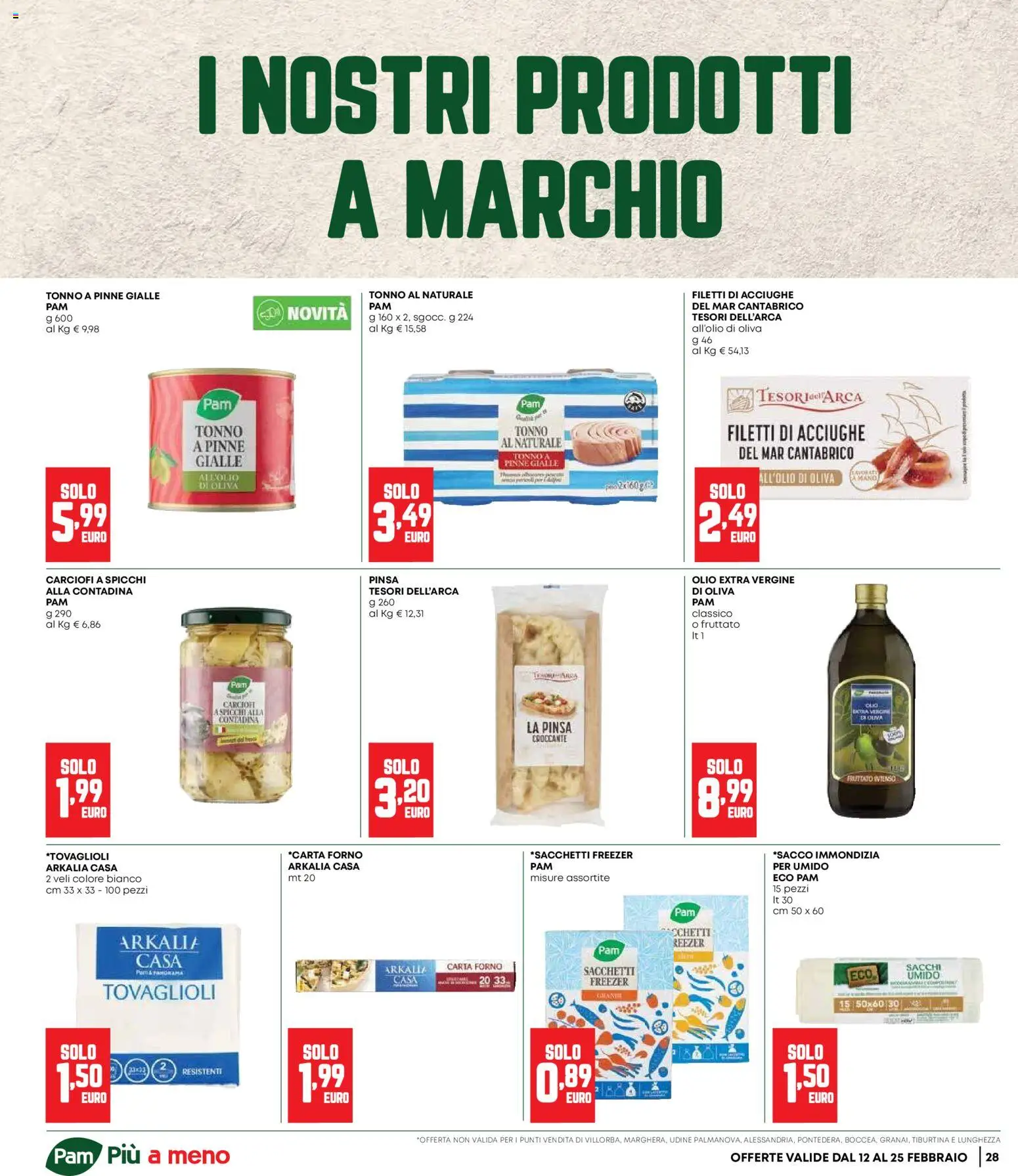 Volantino Panorama del 12.02.2026 | Pagina: 28 | Prodotti: Olio, Tonno al naturale, Olio extra vergine, Carta forno