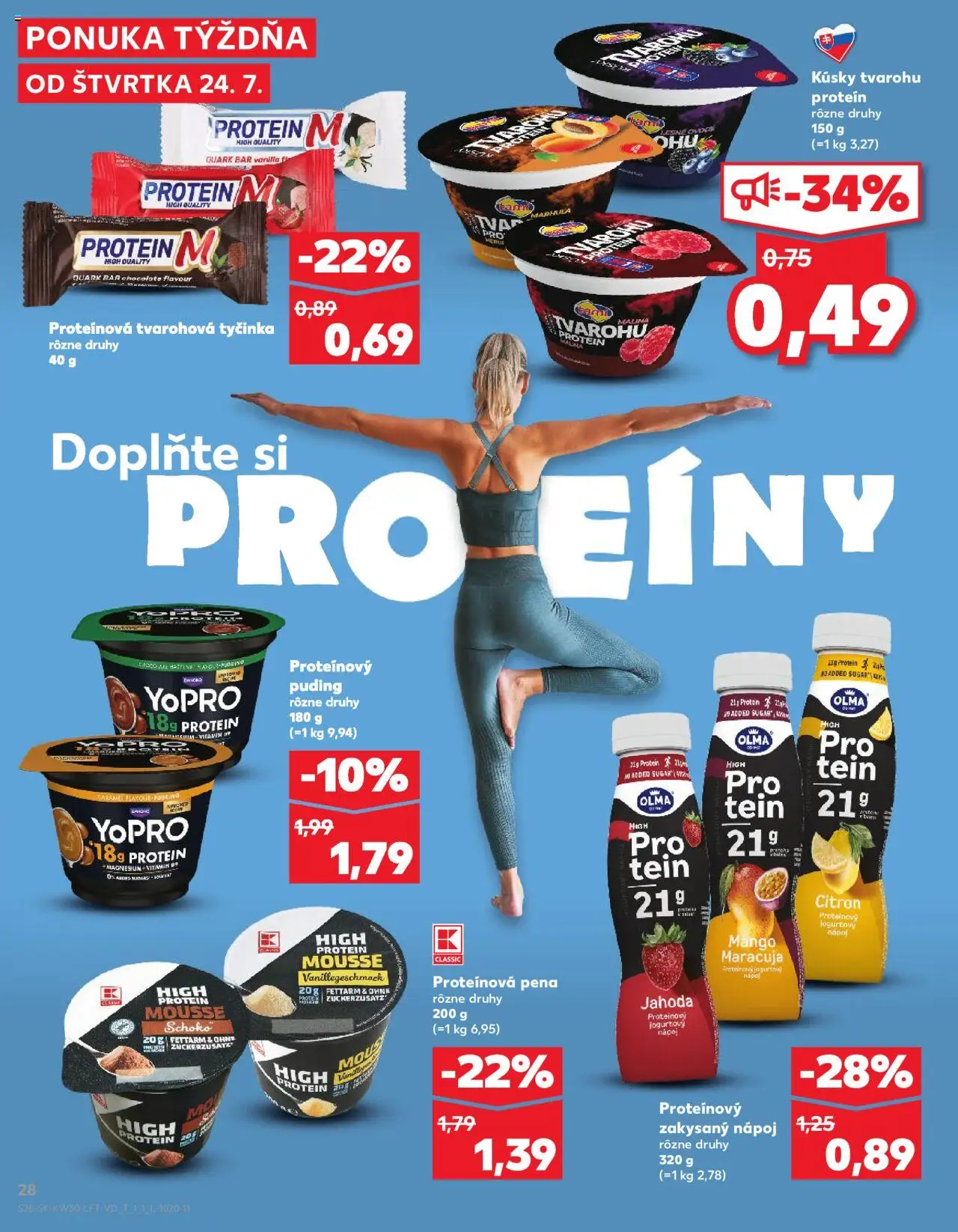 Kaufland Žilina │ platný od 24.07.2025 | Strana: 28 | Produkty: Proteínový puding, Protein, Puding, Mango