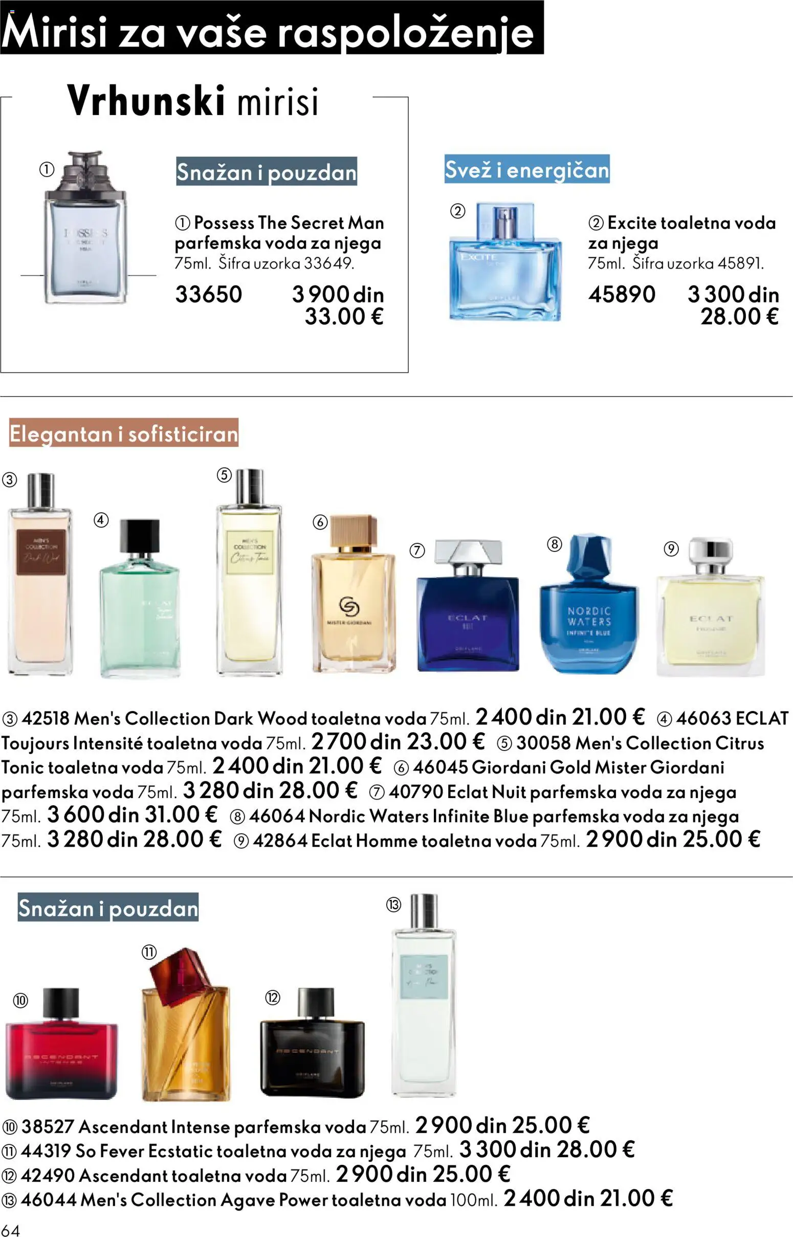 Oriflame katalog - važi od 19.11.2025 | Strana: 64 | Proizvode: Toaletna voda, So, Voda