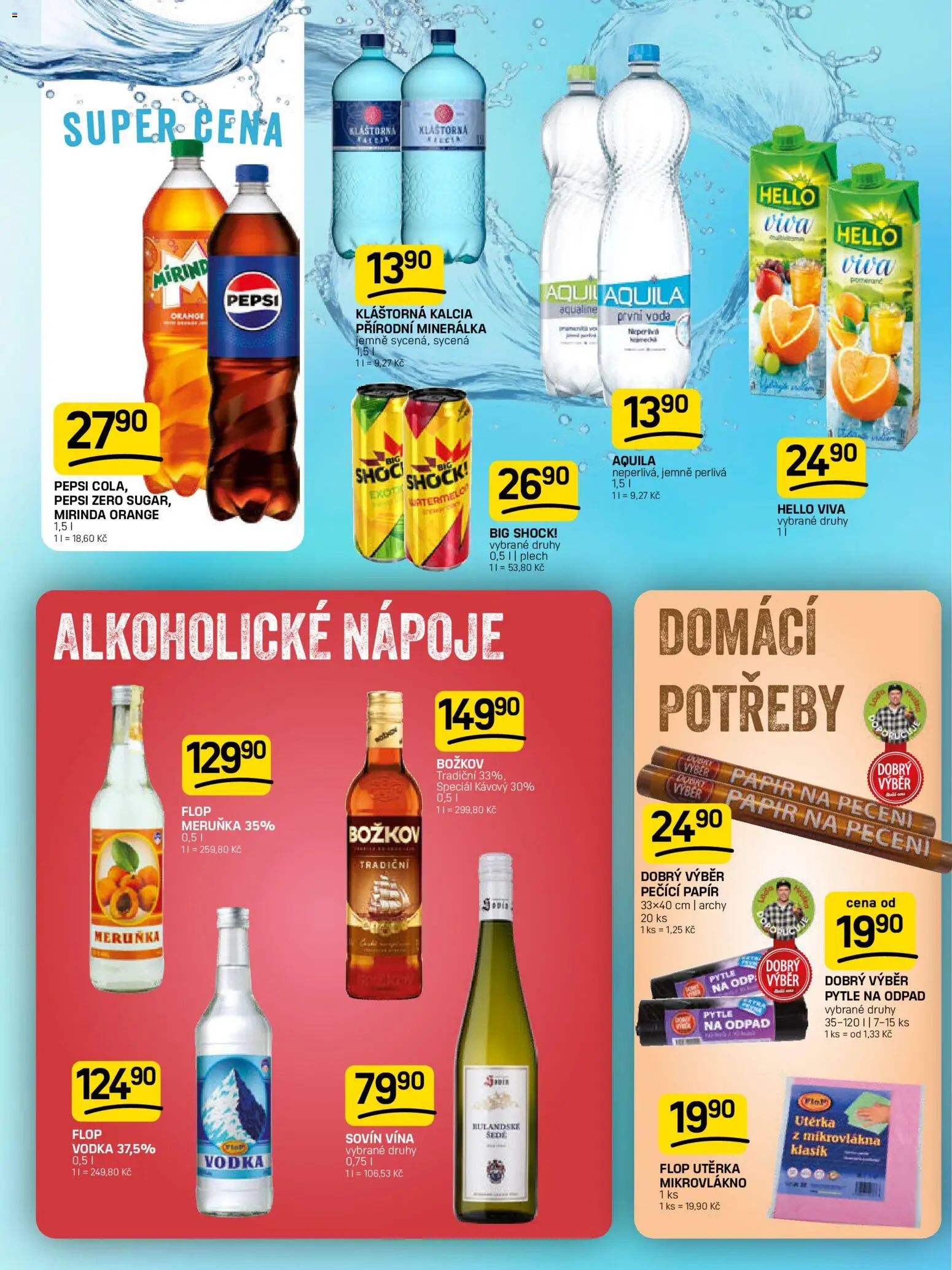 Flop leták od 18.02.2026 | Strana: 10 | Produkty: Vodka, Božkov, Kláštorná kalcia, Aquila