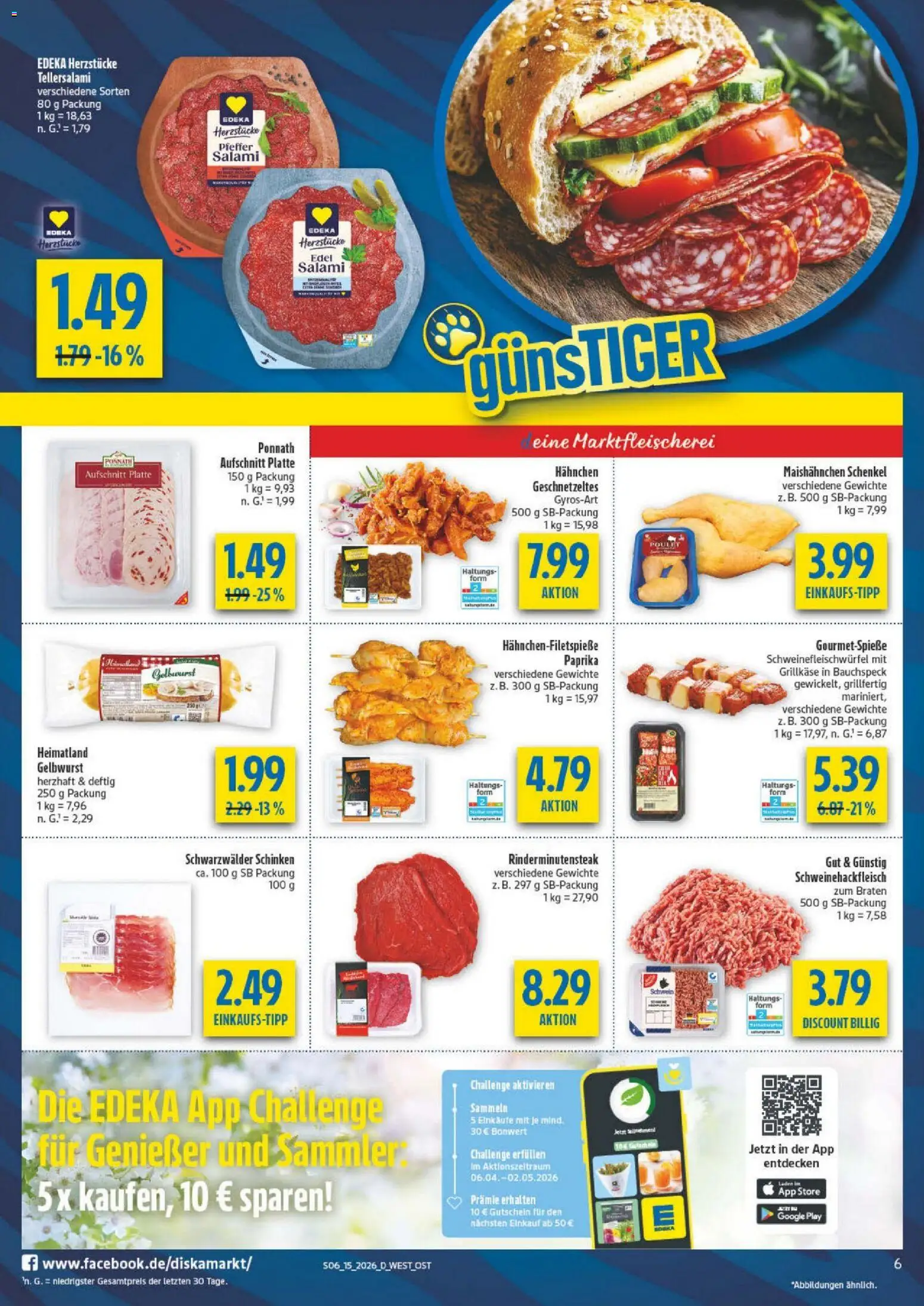 Diska - Diska Angebote Sachsen-Thüringen KW15 – gültig ab 07.04.2026 | Seite: 6 | Produkte: Hahnchen, Paprika, Pfeffer, Schinken