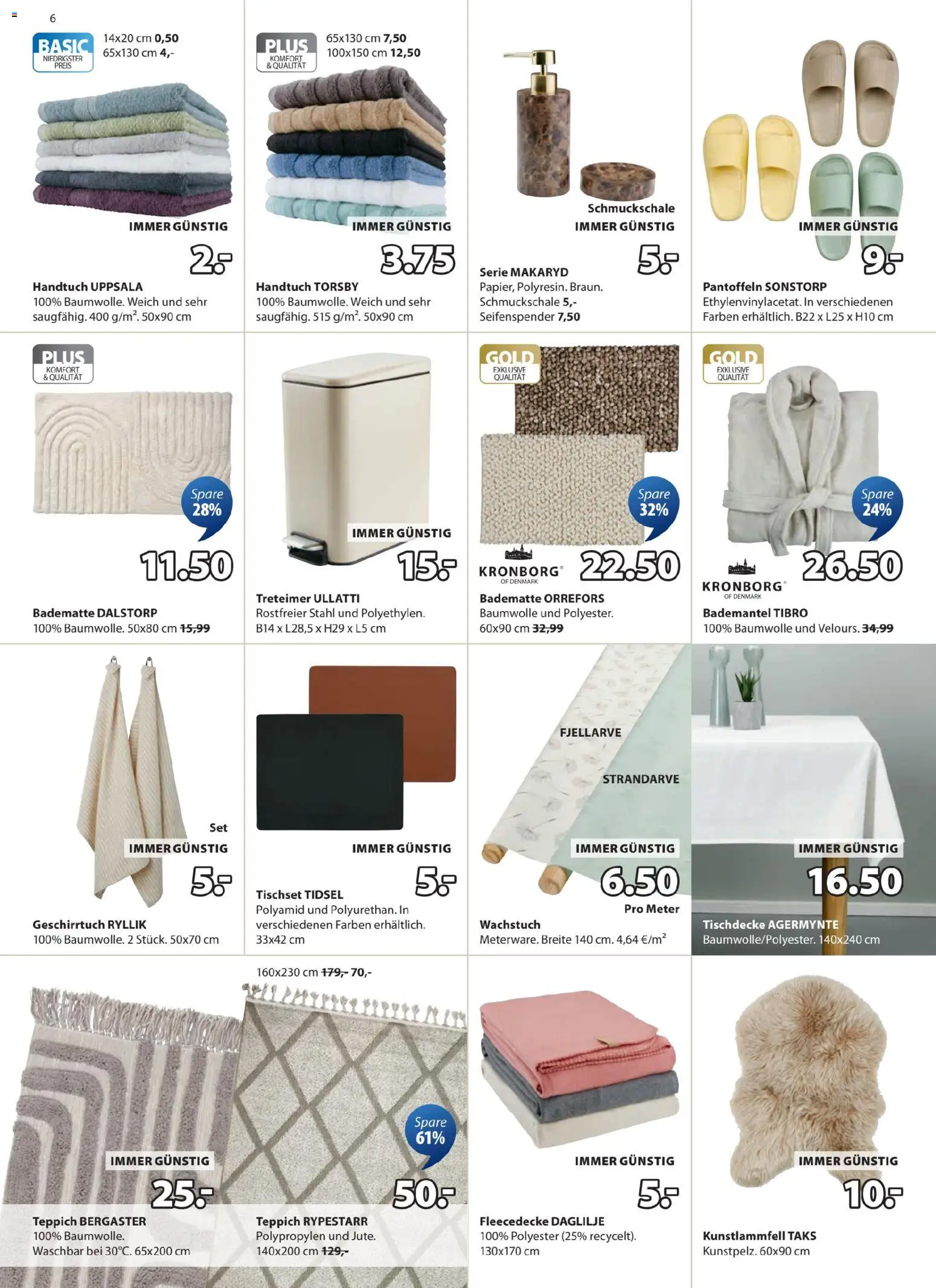 JYSK Angebote gültig ab 19.01.2026 | Seite: 6 | Produkte: Bademantel, Teppich