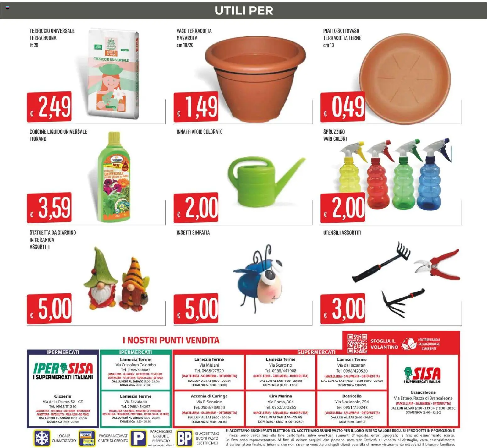 Volantino SISA del 07.04.2026 | Pagina: 20 | Prodotti: Concime, Terriccio, Vaso, Terra