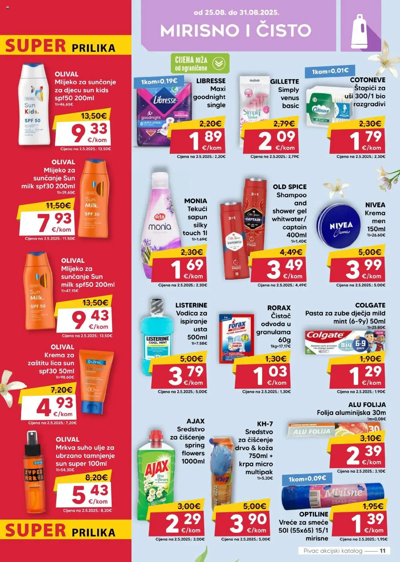Pivac katalog | vrijedi od 25.08.2025 | Stranica: 11 | Proizvodi: Pasta za zube, Pasta, Štapići, Ajax