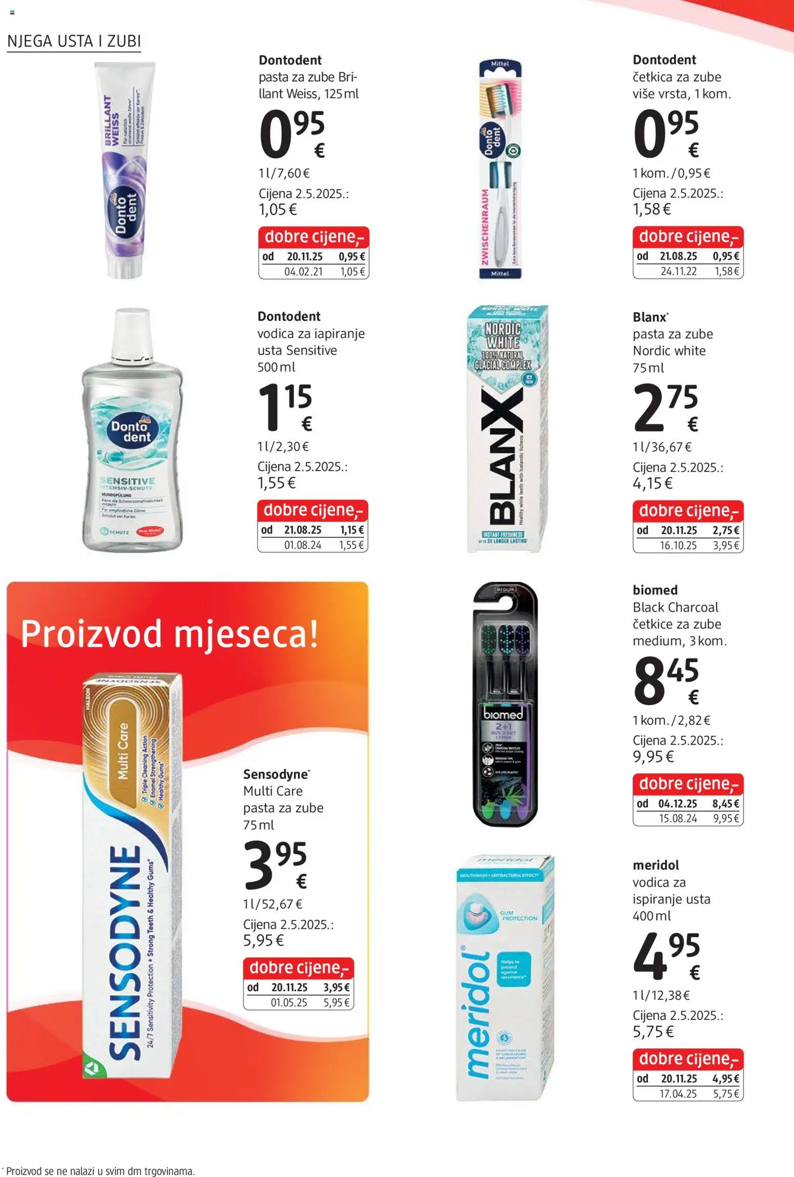 DM katalog | vrijedi od 01.01.2026 | Stranica: 12 | Proizvodi: Pasta za zube, Četkica za zube, Pasta, Sensodyne