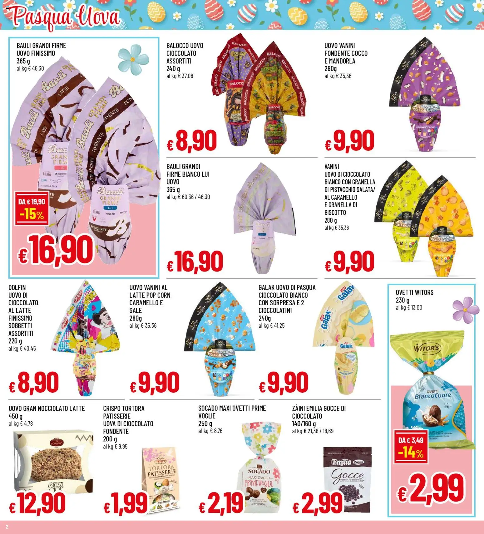 Volantino Galassia del 23.03.2026 | Pagina: 2 | Prodotti: Uova, Sale, Latte, Pop corn