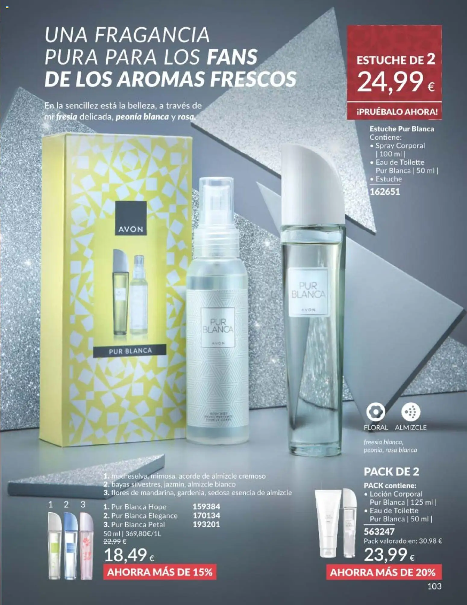 Catálogo AVON campaña 11 Black Friday │ válido desde el 01.11.2025 | Página: 103 | Productos: Fragancia, Eau de toilette, Loción corporal, Spray corporal