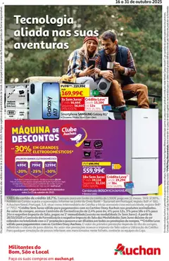 Pré-visualização Auchan - Preços tão baixos que arrepiam válido de 16.10.2025 | Página: 32 | Produtos: Smartphone, Faca, Frigorífico, Congelador