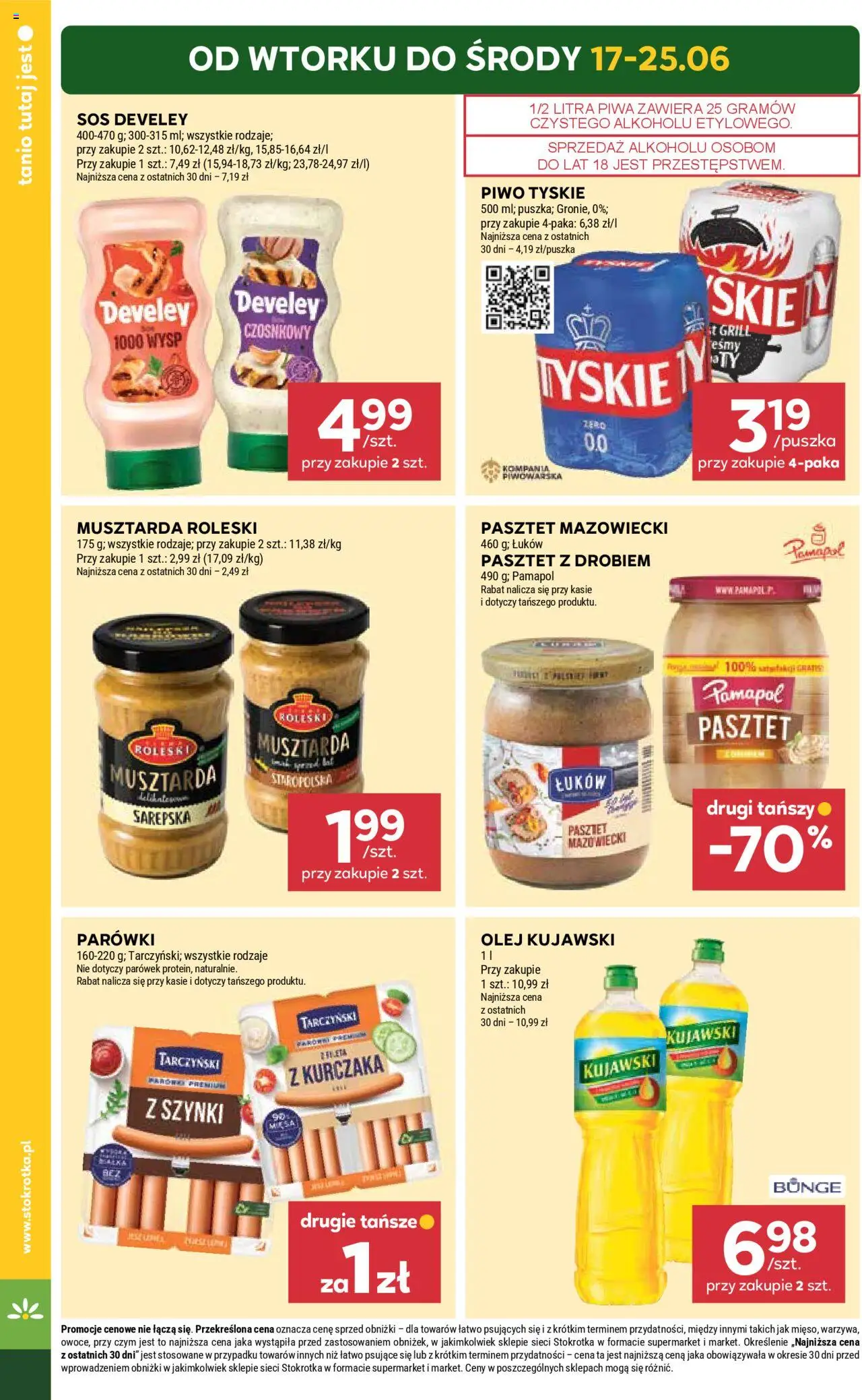 Stokrotka Gazetka od 17.06.2025 | Strona: 2 | Produkty: Grill, Parówki, Olej, Warzywa