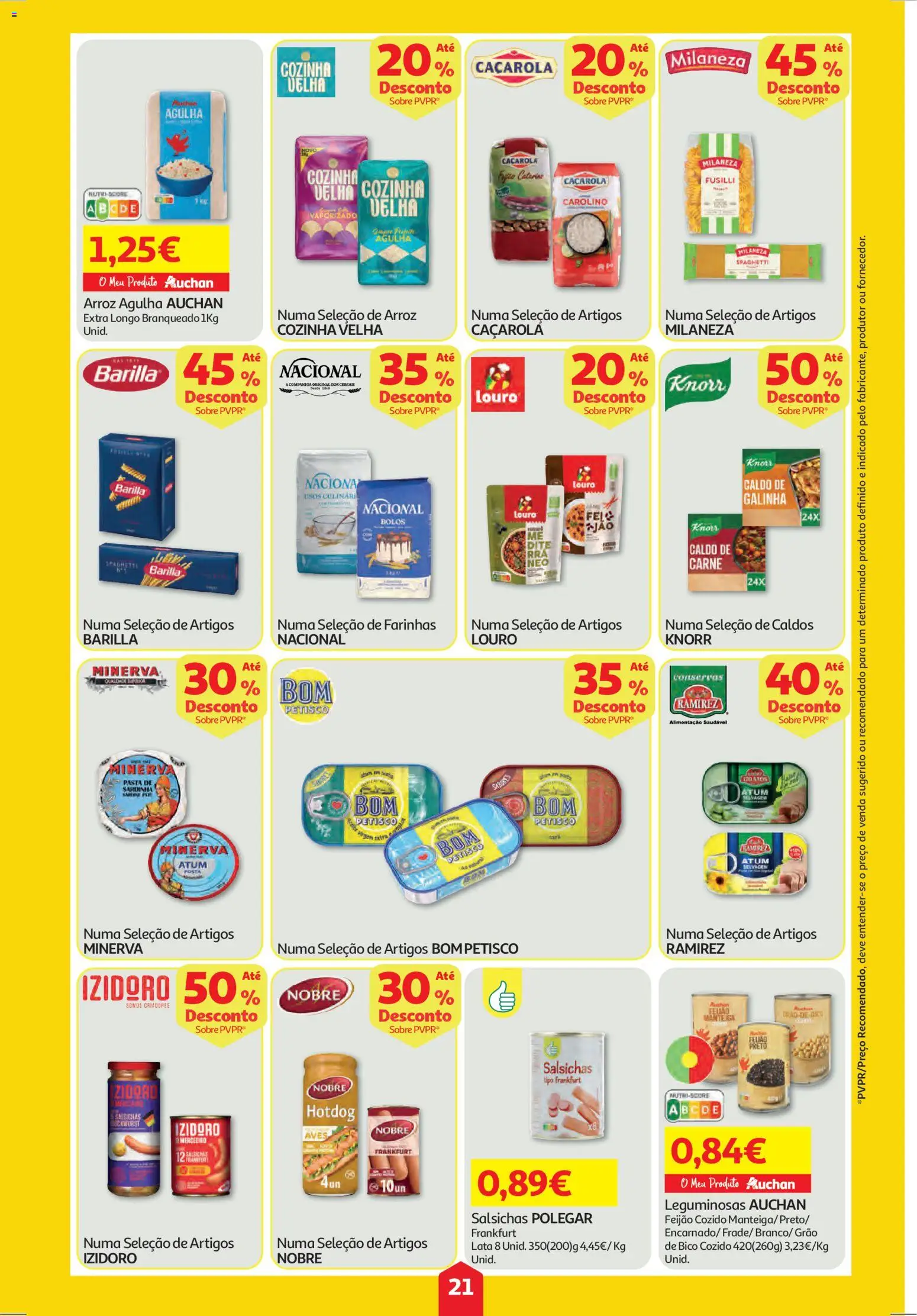 Auchan folheto │ válido de 26.03.2026 | Página: 21 | Produtos: Milaneza, Knorr, Arroz, Carne