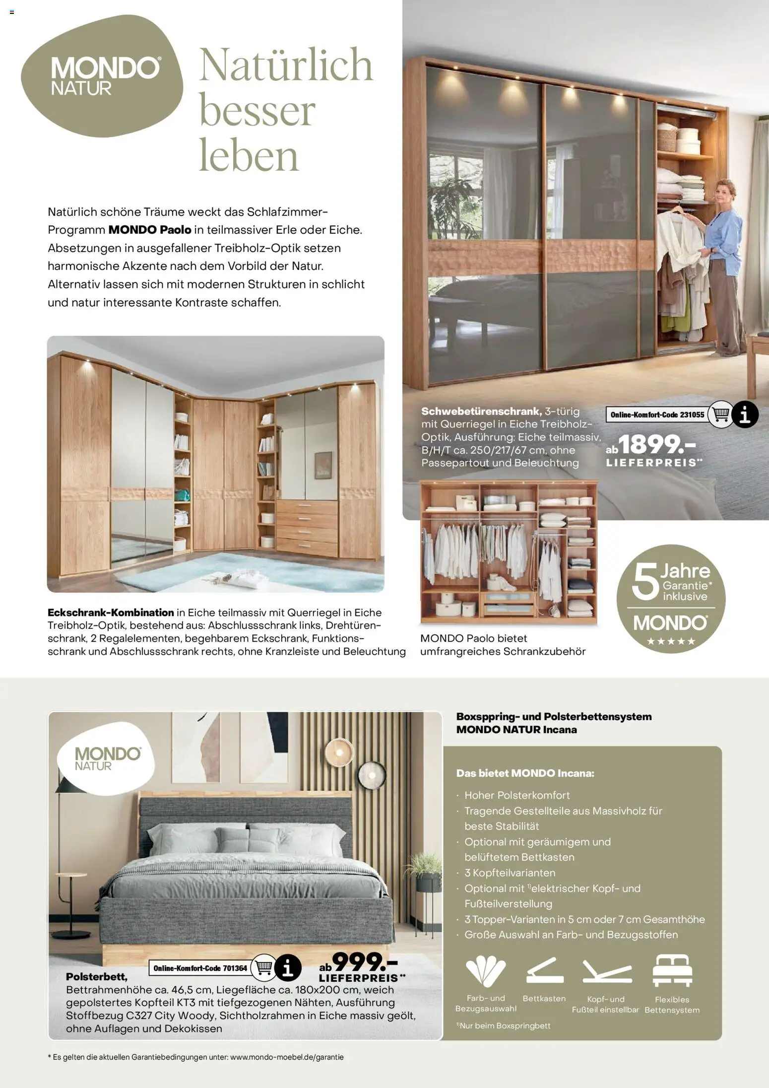 Ostermann Endlich Herbst MONDO Prospekt – gültig ab 25.10.2025 | Seite: 22 | Produkte: Boxspringbett, Schrank
