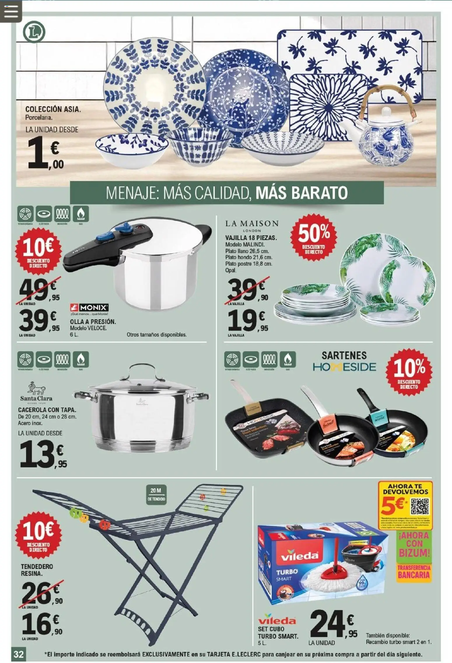 E.Leclerc folleto │ válido desde el 04.02.2026 | Página: 32 | Productos: Té, Tendedero, Βρεφικό κρεβάτι