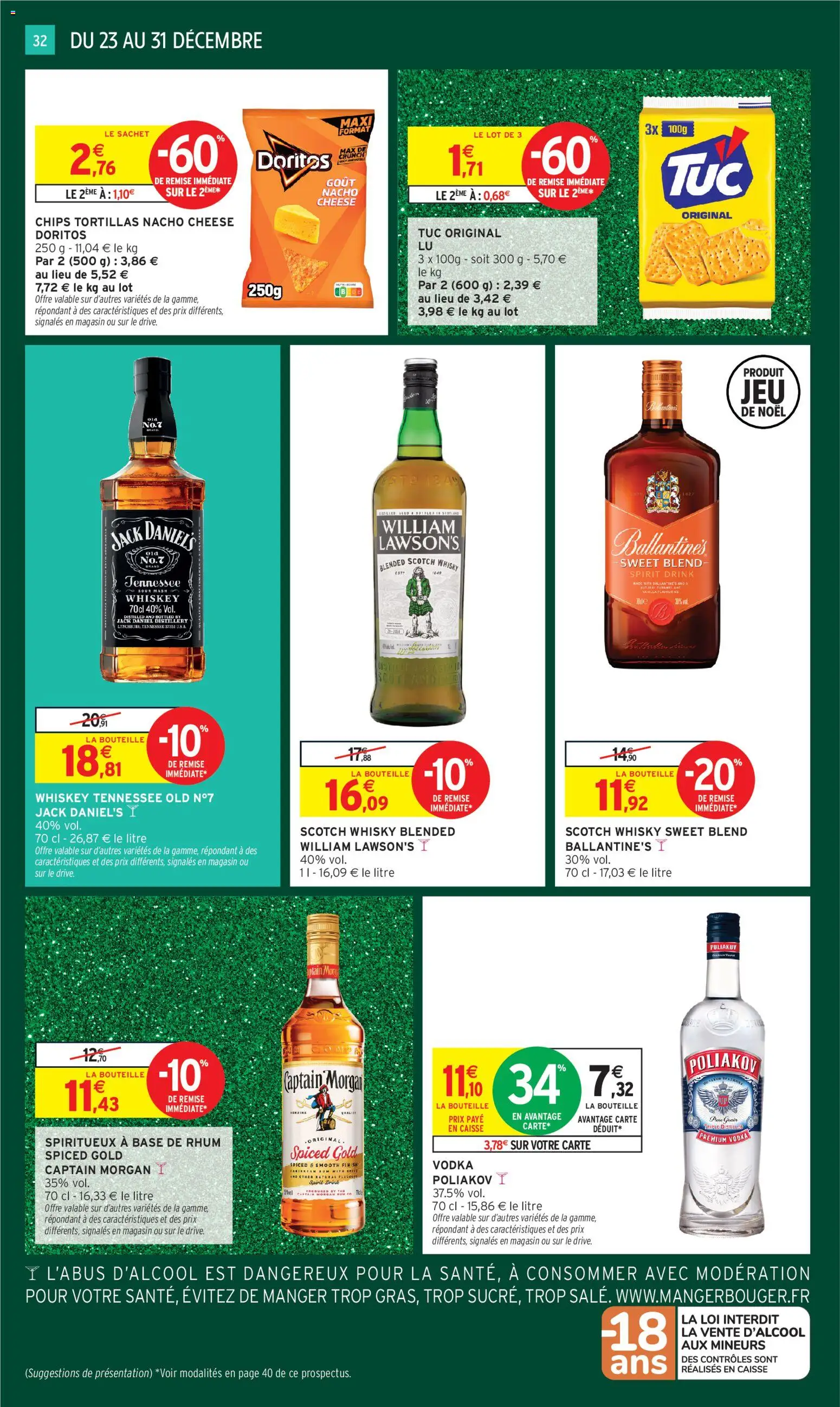 {H1} | Page: 32 | Produits: Vodka, Vodka Poliakov, Tortillas, Rhum