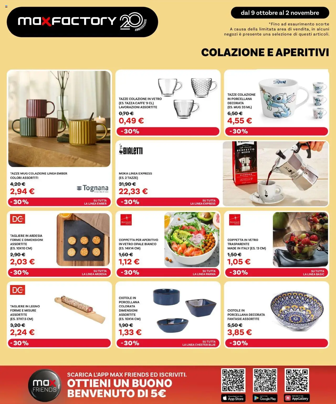 Volantino Max Factory del 09.10.2025 | Pagina: 11 | Prodotti: The, Tagliere, Aperitivo