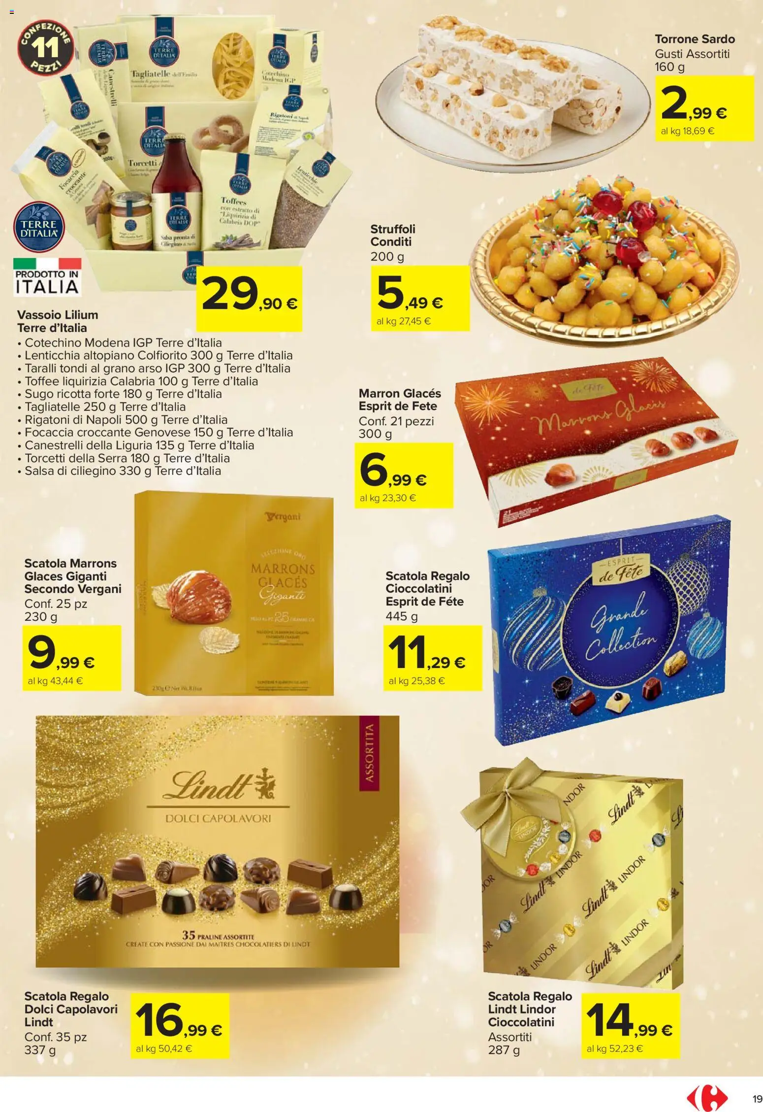 Volantino Carrefour del 27.11.2025 | Pagina: 19 | Prodotti: Focaccia, Taralli, Sugo, Cioccolatini