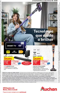 Pré-visualização Auchan folheto válido de 17.02.2026 | Página: 36 | Produtos: Audio, Faca, Aspirador