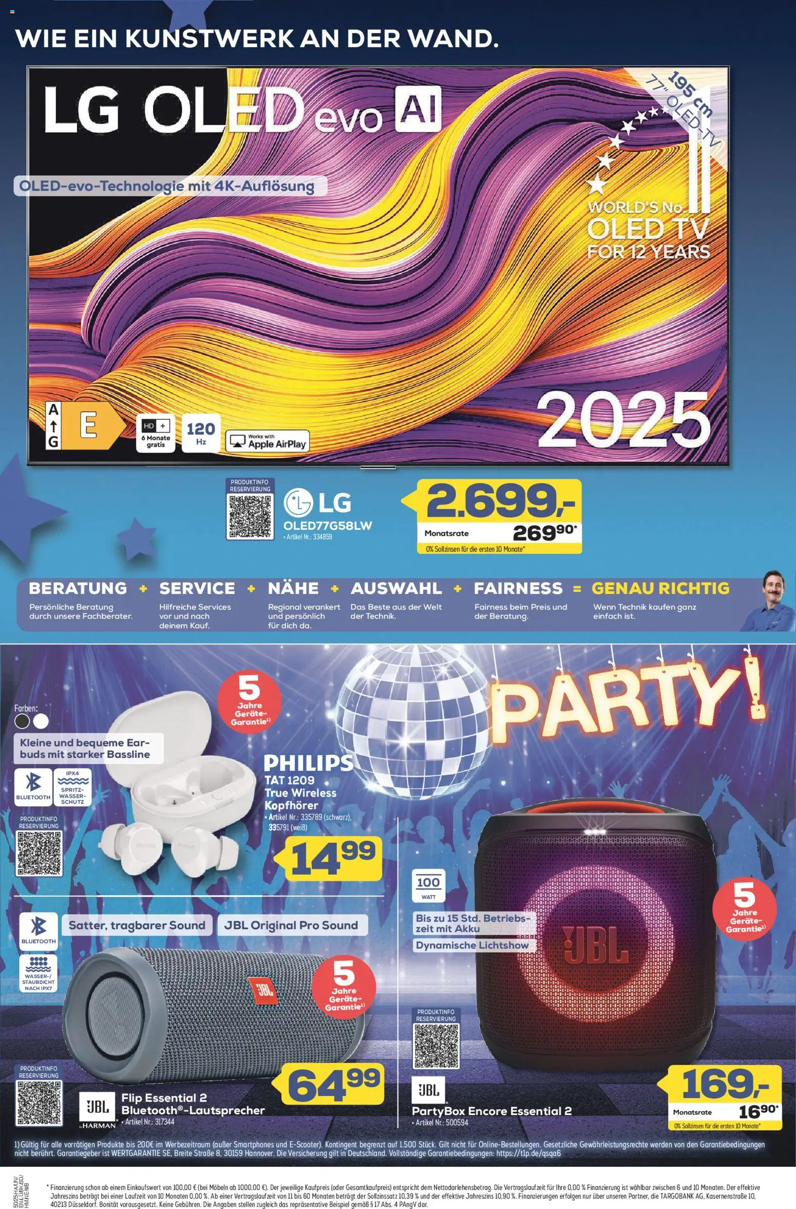 Euronics Prospekt Berlet	 – gültig ab 04.12.2025 | Seite: 4 | Produkte: LG, Smartphones, Wasser, TV