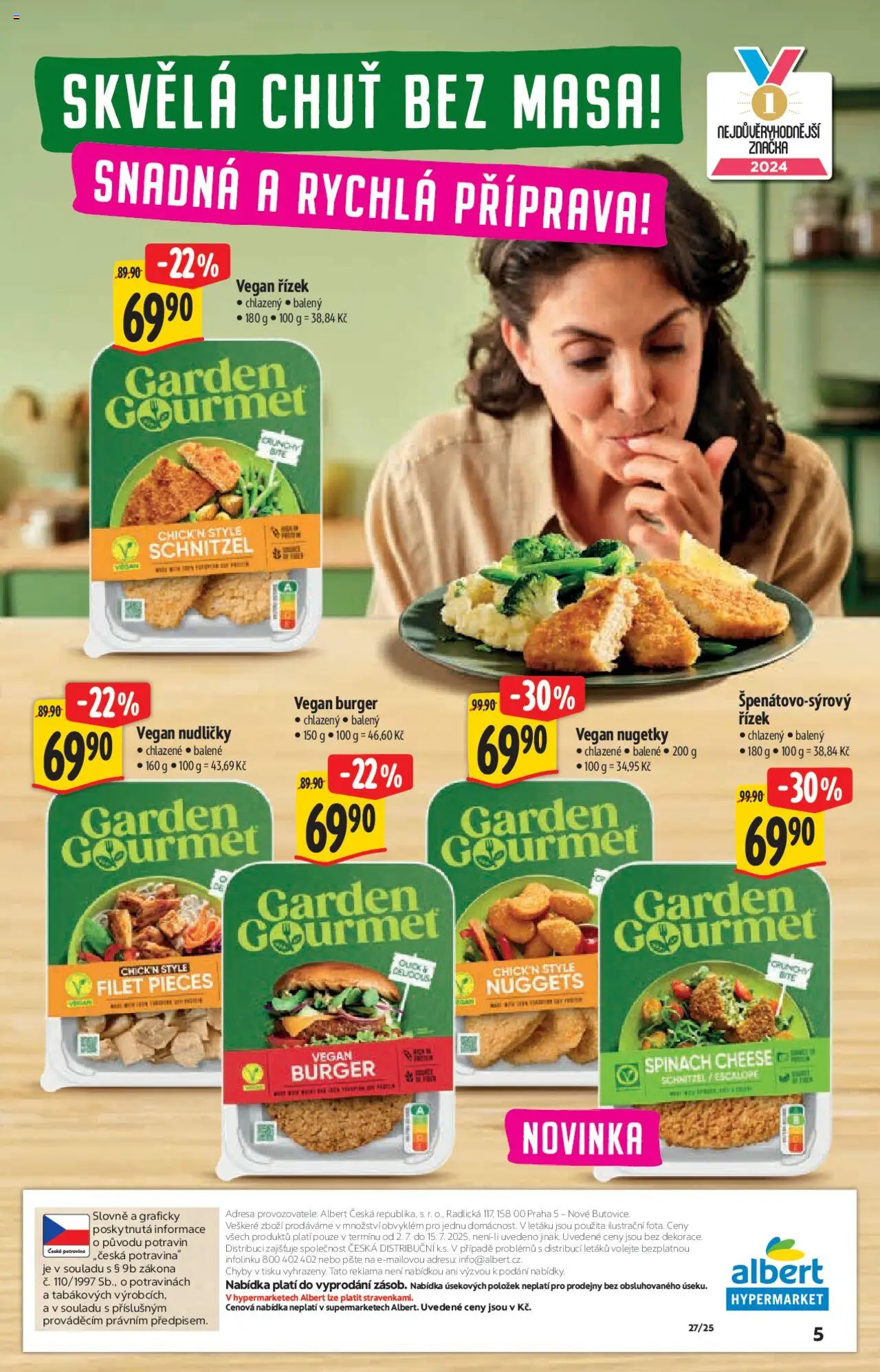 Albert katalog - Hypermarket od 02.07.2025 | Strana: 5 | Produkty: Burger, Gourmet, Nugetky, Filet