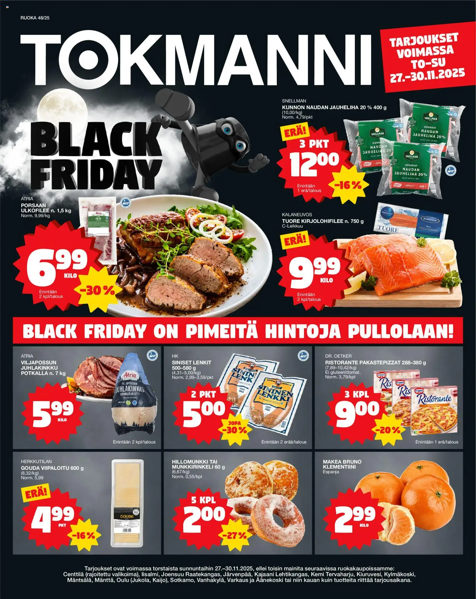 Tokmanni Ruokatarjoukset – voimassa 27.11.2025 alkaen | Sivu: 1