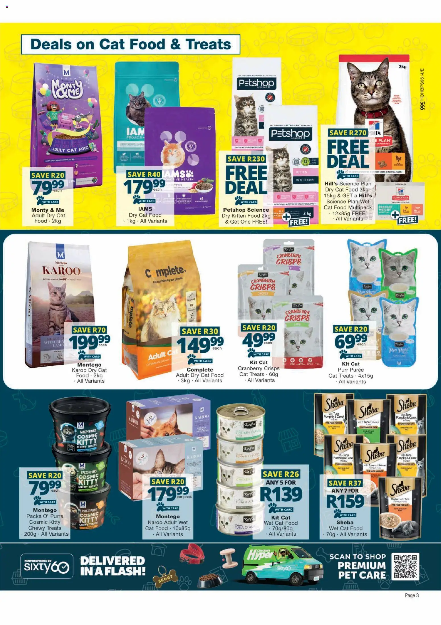 New Checkers catalogue – valid from 23.03.2026 | Page: 3 | Products: Tuna, Phone, Chicken, Cat food