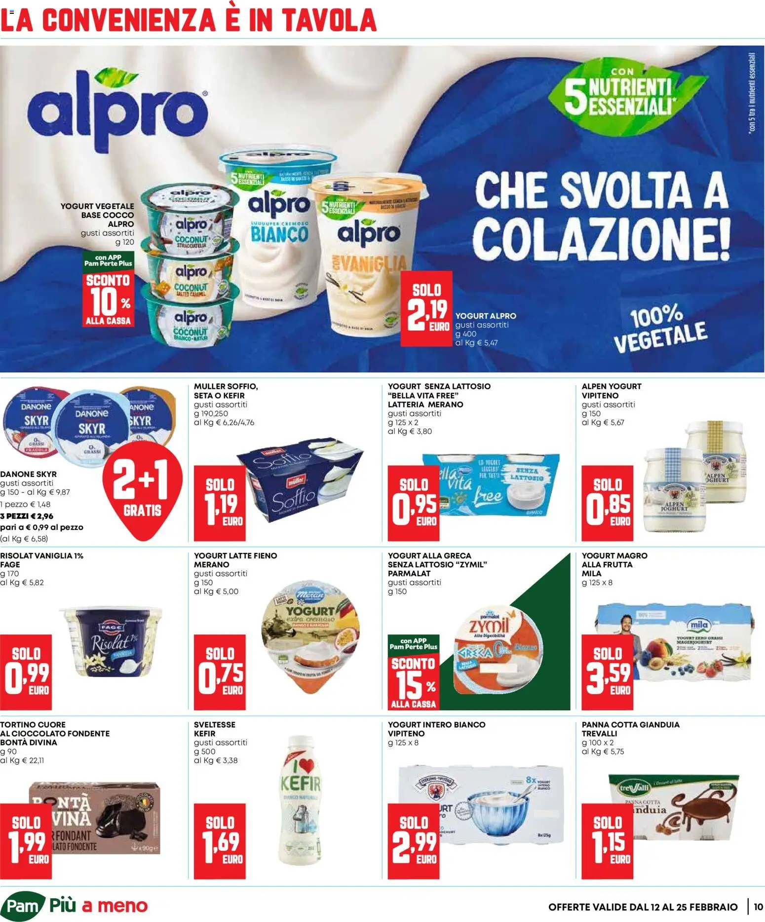 Volantino Panorama del 12.02.2026 | Pagina: 10 | Prodotti: Yogurt senza lattosio, Yogurt, Panna, Latte