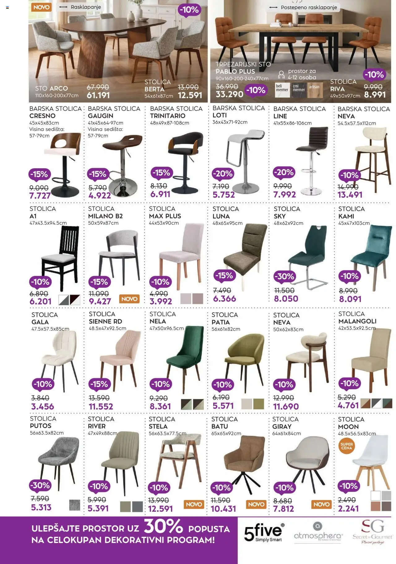 Matis katalog - važi od 01.01.2025 | Strana: 4 | Proizvode: Sto, Stolica, Trpezarijski sto, Barska stolica