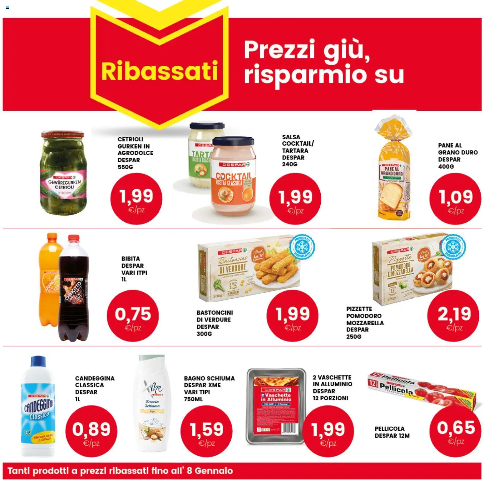 Volantino Interspar del 26.12.2025 | Pagina: 19 | Prodotti: Verdure, Salsa, Bibita, Pellicola
