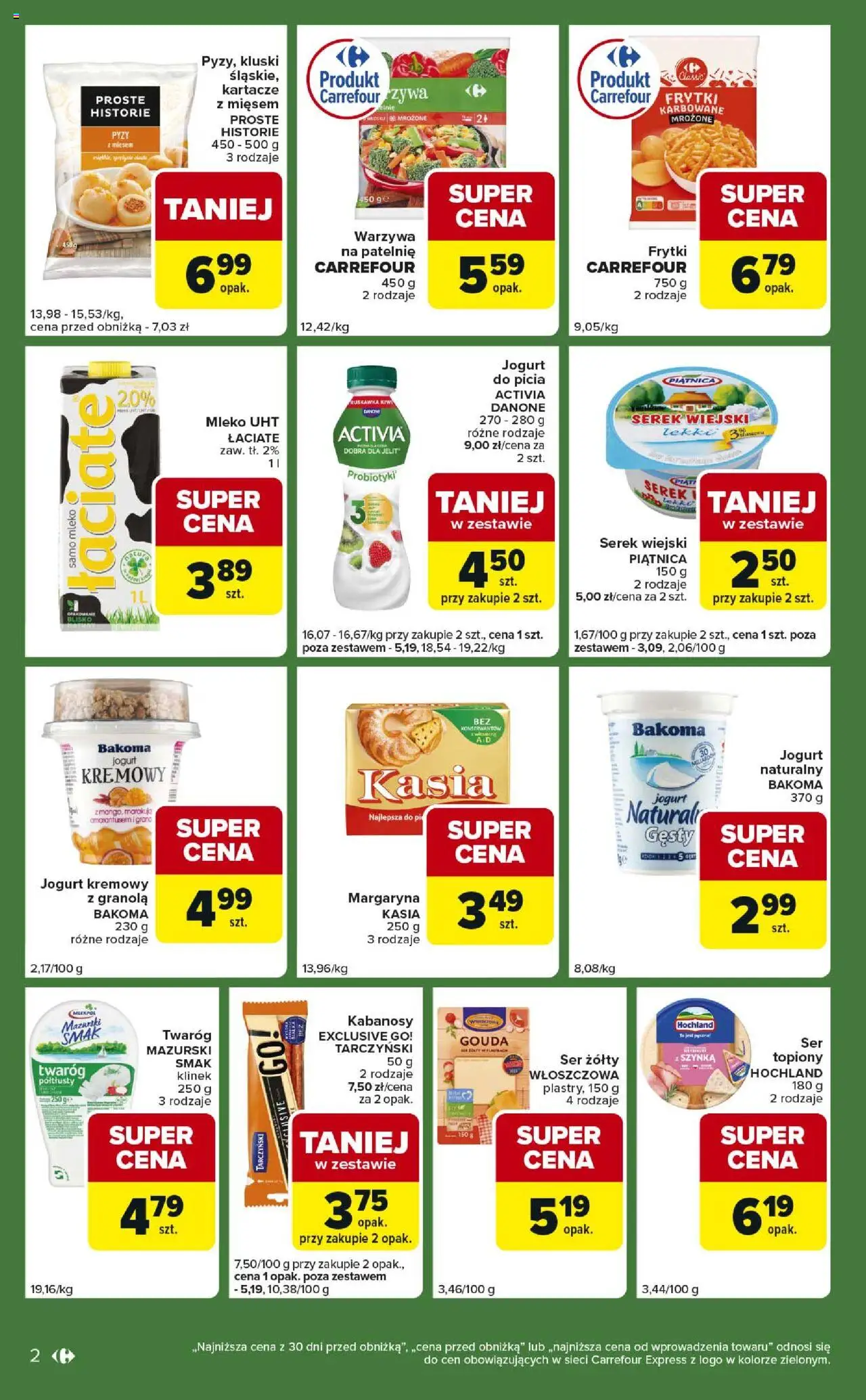 Carrefour Gazetka - Express II od 14.10.2025 | Strona: 2 | Produkty: Ser żółty, Kiwi, Twaróg, Jogurt kremowy
