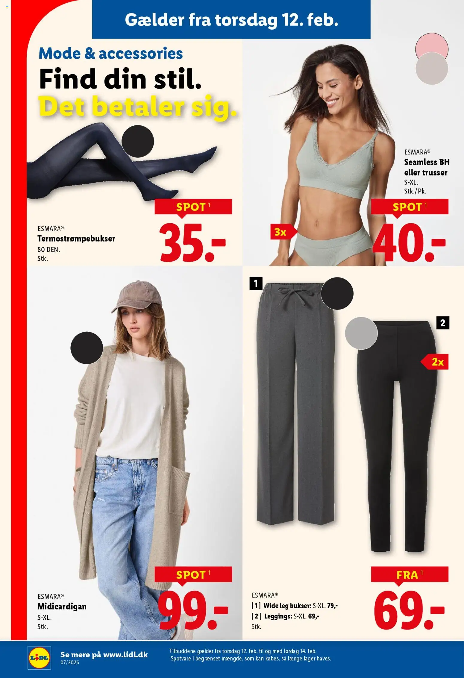 Lidl tilbudsavis – gyldig fra 12.02.2026 | Side: 10 | Produkter: Bukser, Trusser, Leggings, Søm