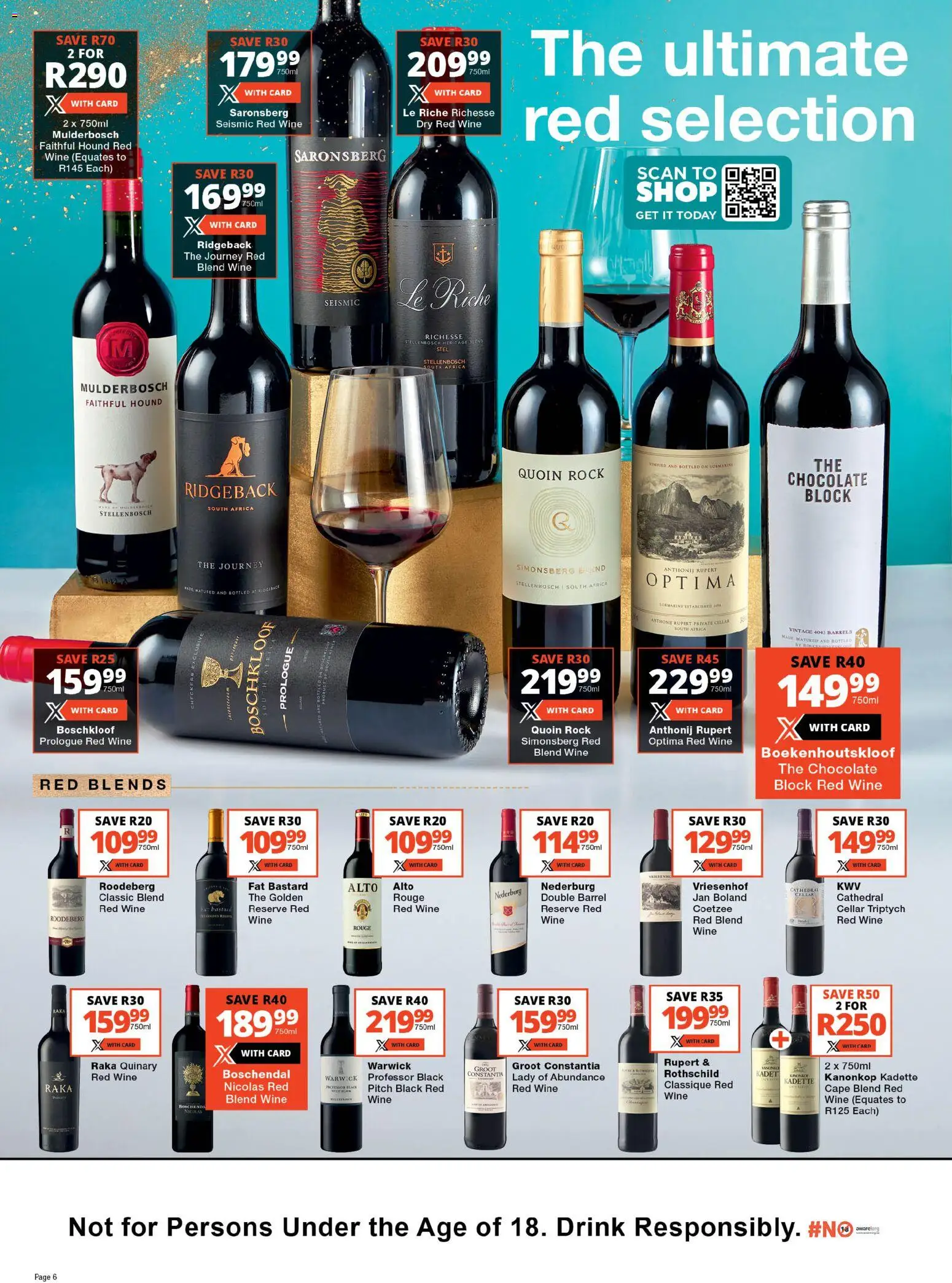 New Checkers catalogue – valid from 07.12.2025 | Page: 6 | Products: Chocolate, Wine