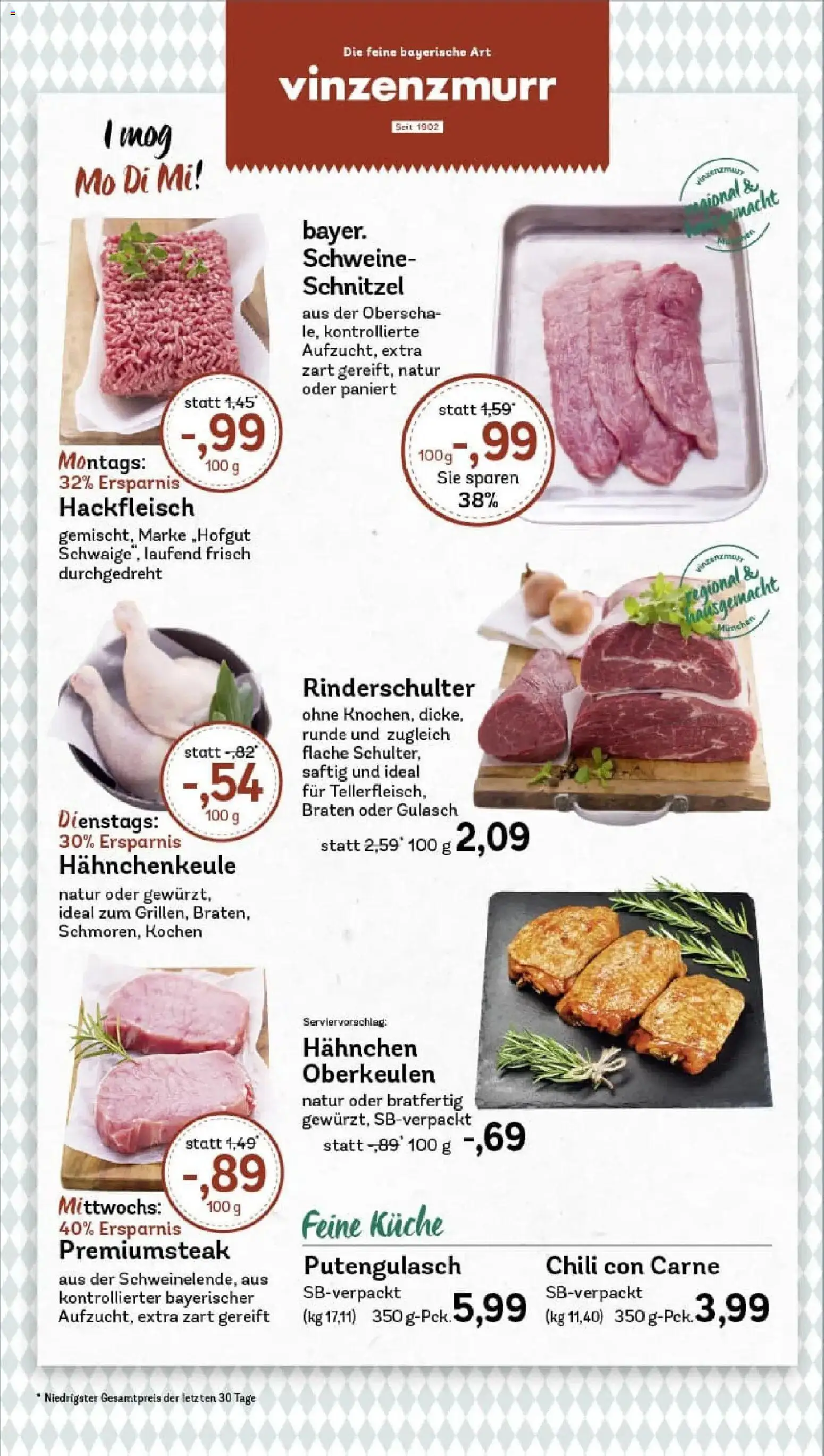 Rewe prospekt Oberau	 – gültig ab 26.01.2026 | Seite: 10 | Produkte: Schnitzel, Gulasch, Chili, Hackfleisch
