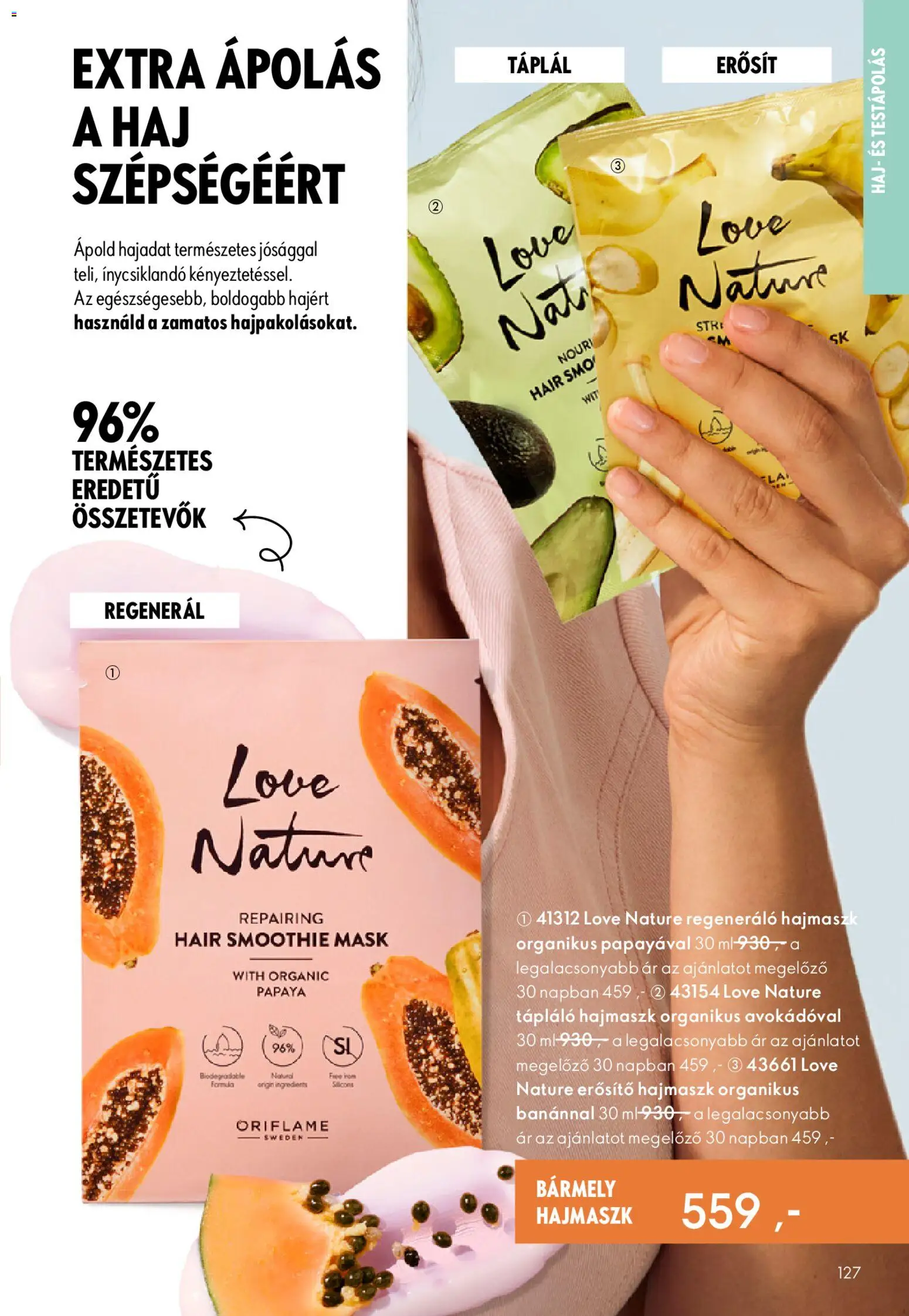 Oriflame akciós ujság - amely érvényes a következő dátumtól: 24.12.2025 | Oldal: 127 | Termékek: Hajmaszk, Smoothie, Erősítő