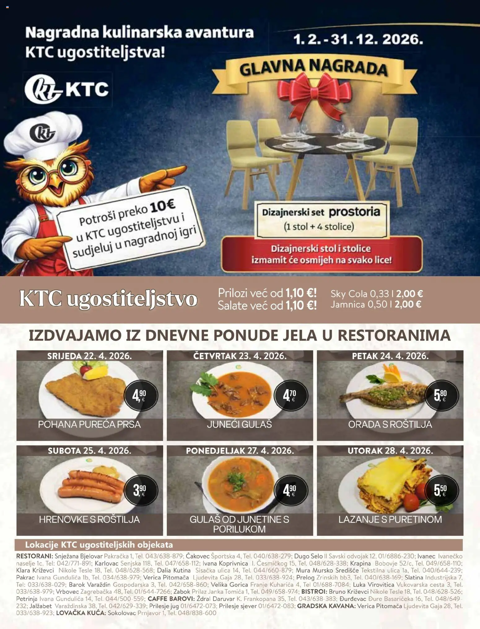 KTC katalog | vrijedi od 22.04.2026 | Stranica: 35 | Proizvodi: Sky Cola, Stol, Hrenovke, Jamnica