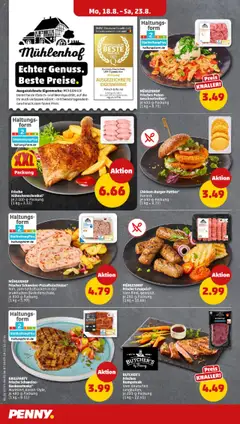 Penny Prospekt 	 - gültig ab dem 18.08.2025 | Seite: 8 | Produkte: Nackensteaks, Rumpsteak, Cevapcici, Pizza