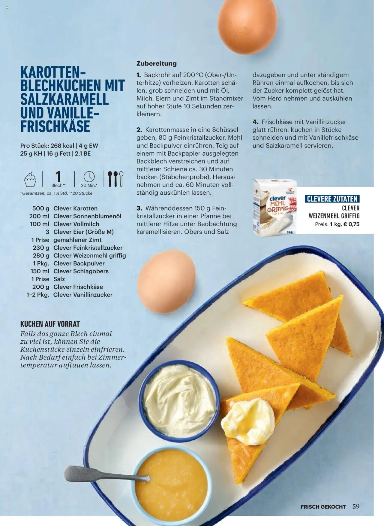 Billa Frisch Gekocht gültig ab 03.07.2025 | Seite: 59 | Produkte: Salz, Zucker, Herd, Eier