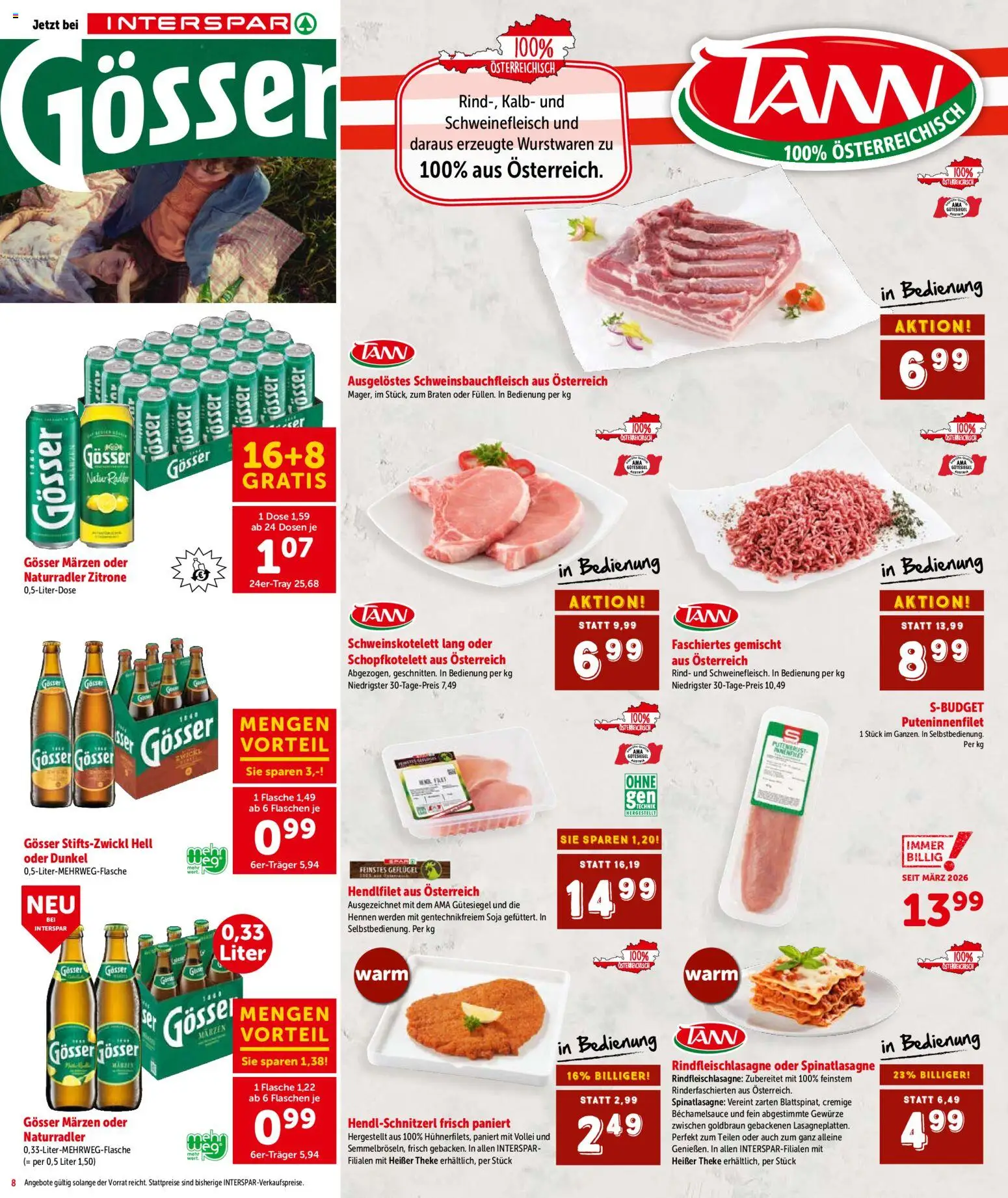 Interspar Flugblatt - Tirol gültig ab 09.04.2026 | Seite: 8 | Produkte: Gewürze, Zitrone, Schweinefleisch