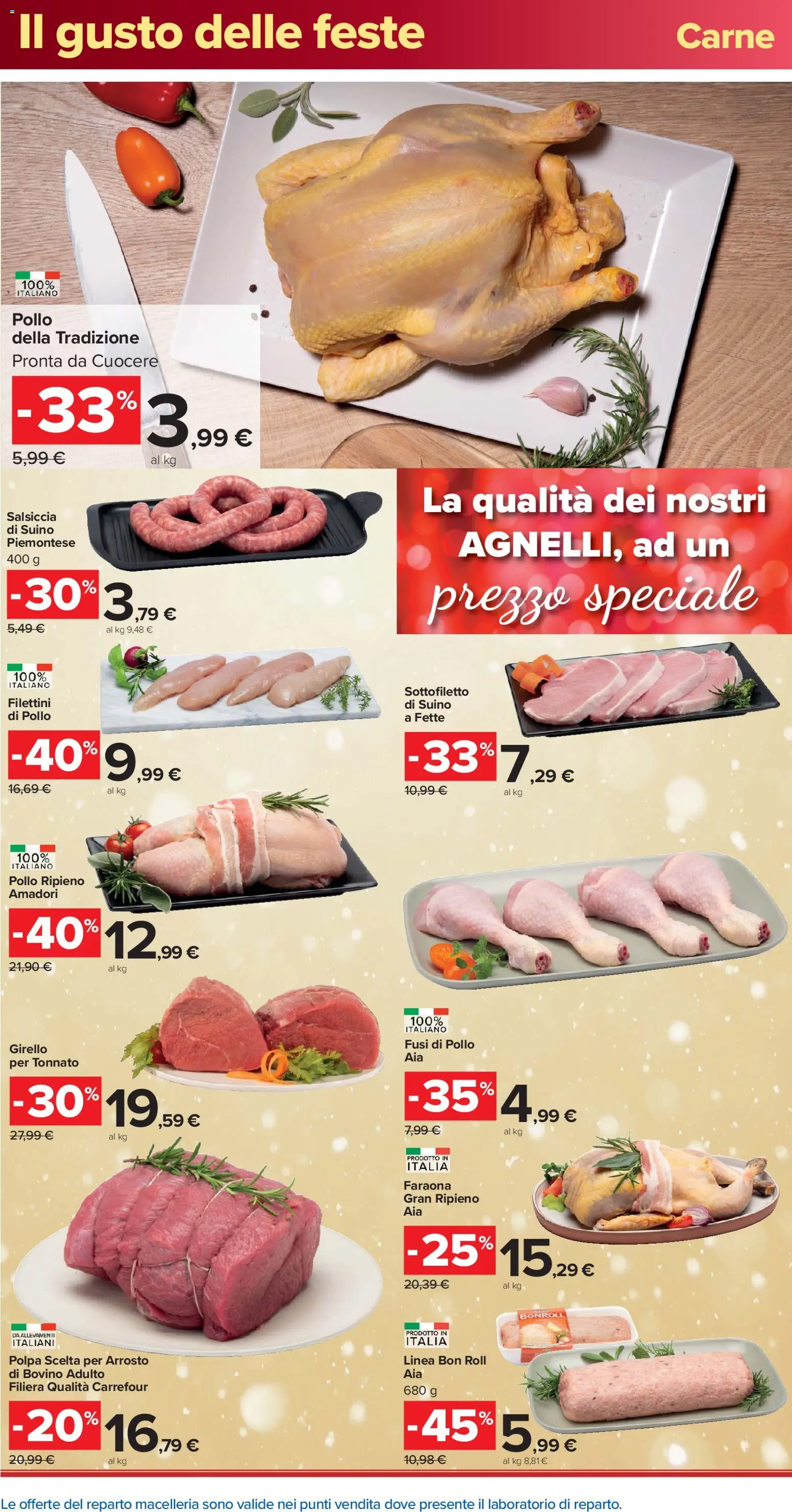 Volantino Carrefour del 16.12.2025 | Pagina: 14 | Prodotti: Arrosto, Suino, Salsiccia, Girello