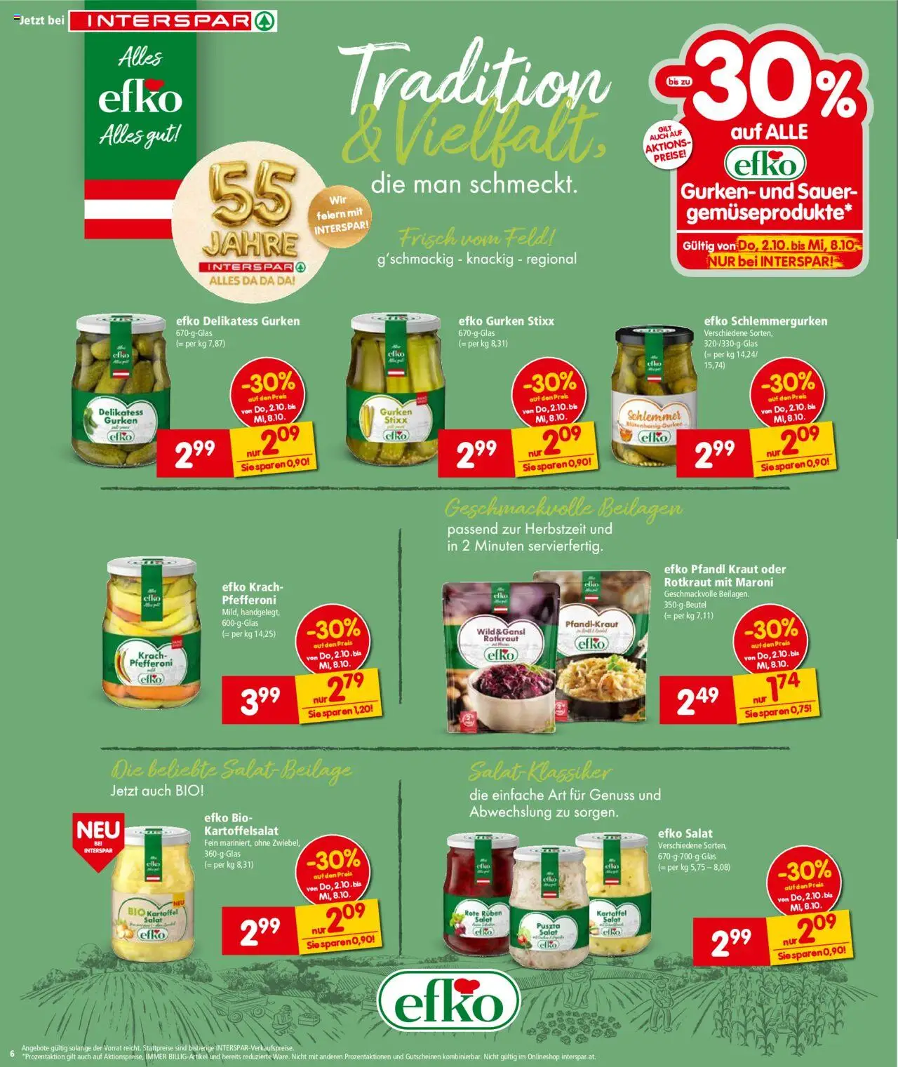 Interspar Flugblatt - Wien gültig ab 02.10.2025 | Seite: 6 | Produkte: Gurken, Salat, Kraut