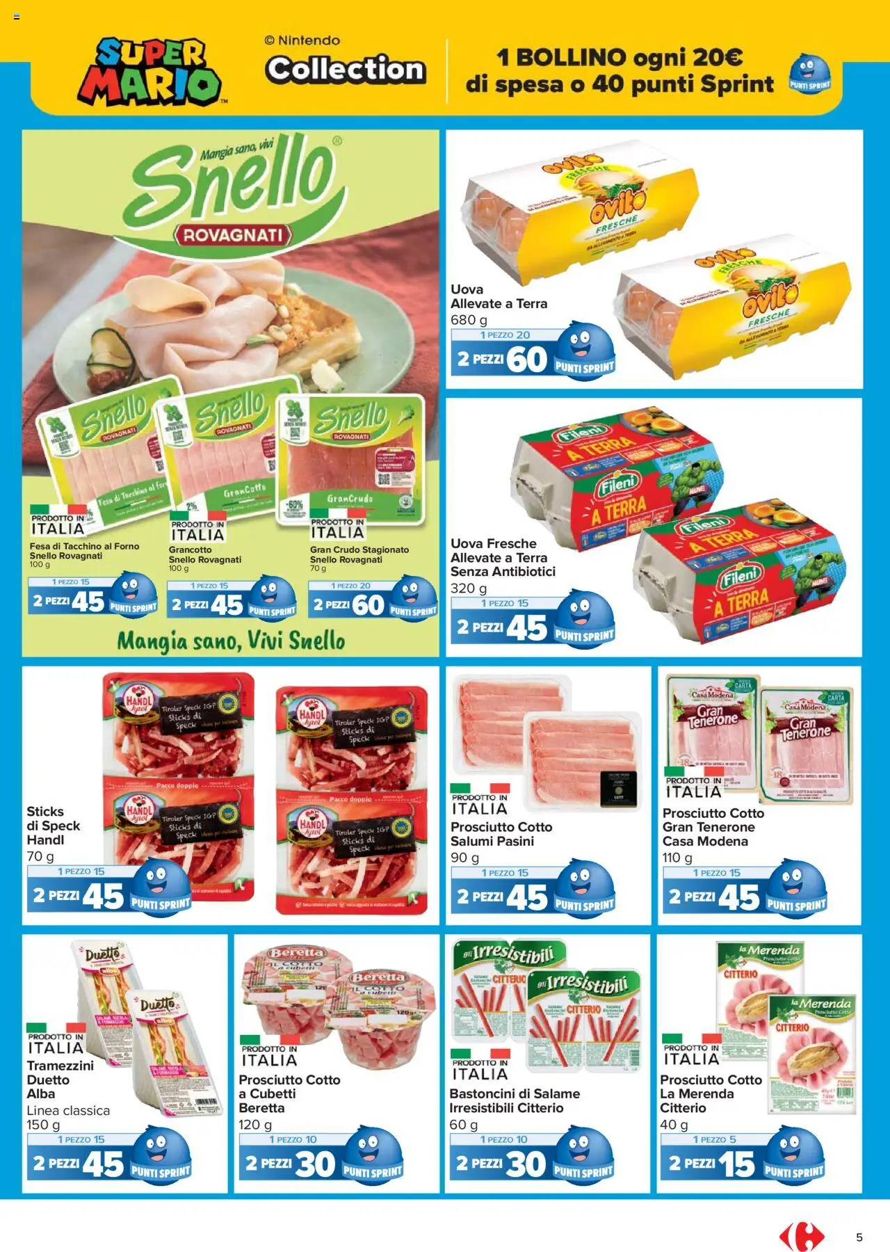 Volantino Carrefour del 15.09.2025 | Pagina: 5 | Prodotti: Speck, Uova, Tacchino, Forno