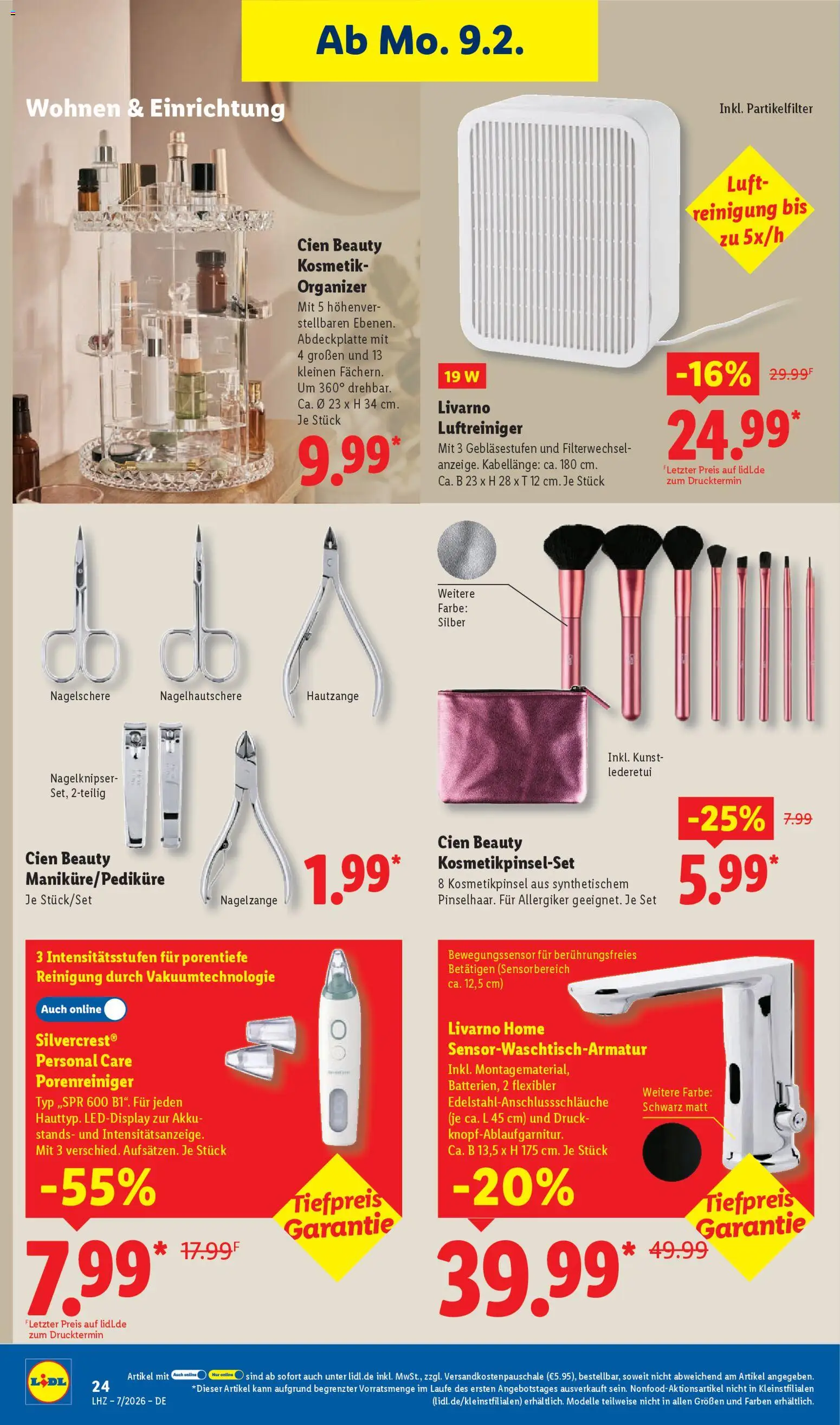 Lidl Prospekt Grimma – gültig ab 09.02.2026 | Seite: 40 | Produkte: Luftreiniger, Nagelknipser, Nagelschere