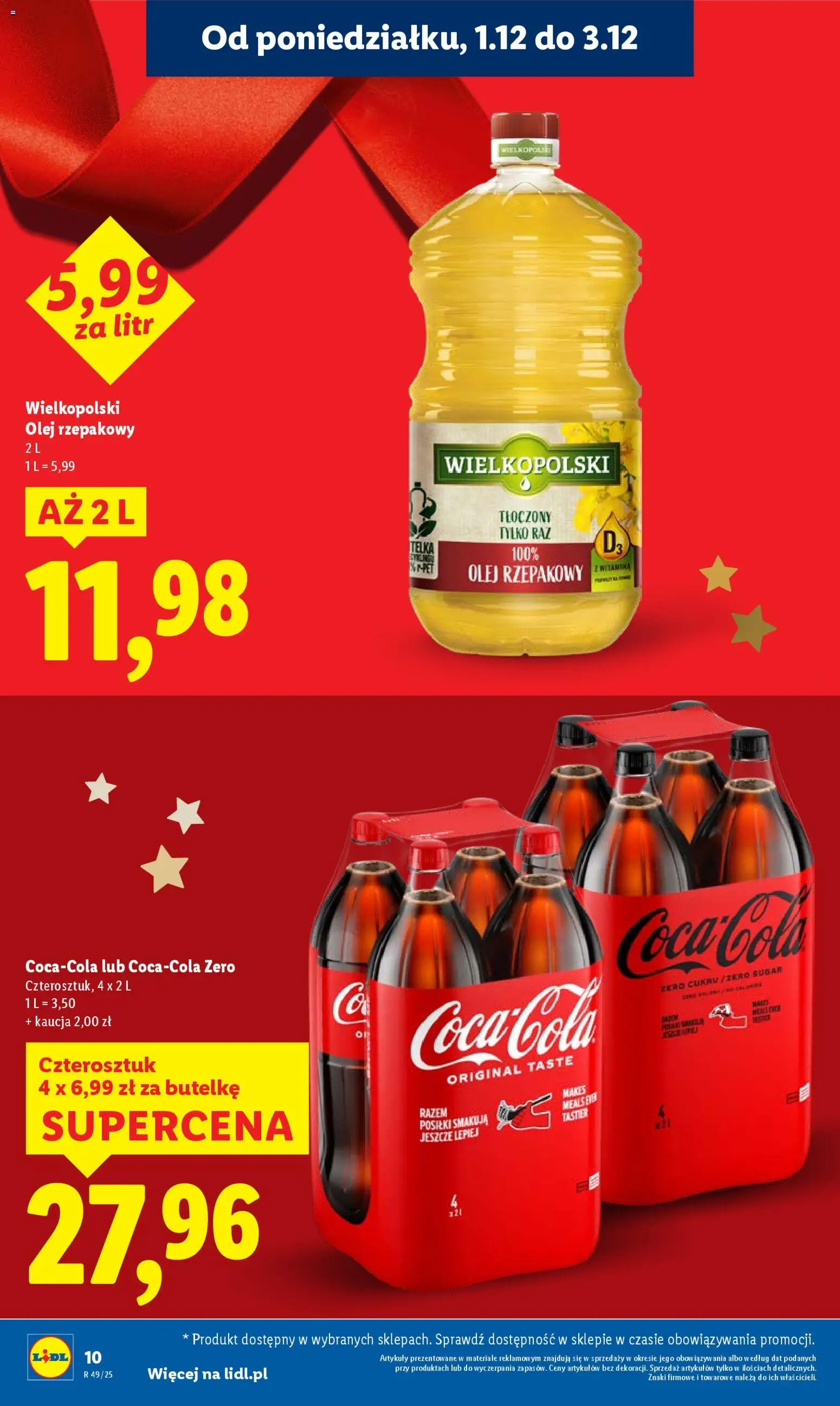 Lidl Gazetka od 01.12.2025 | Strona: 10 | Produkty: Olej rzepakowy, Olej