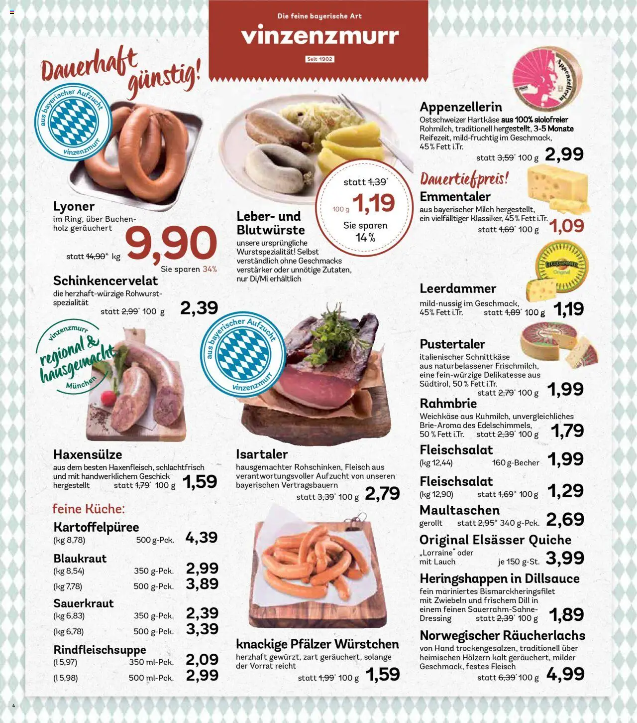 AEZ Prospekt 	 – gültig ab 06.10.2025 | Seite: 4 | Produkte: Milch, Küche, Räucherlachs, Dill