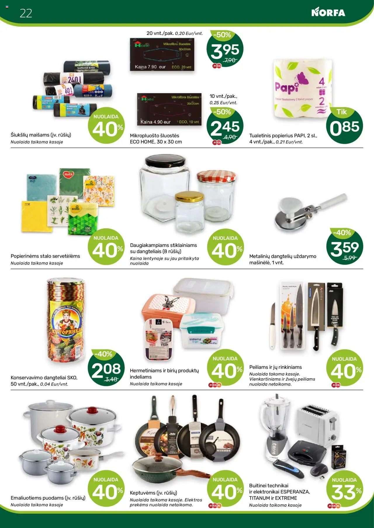 NORFA - Leidinys│galioja nuo 24.07.2025 | Puslapis: 22 | Prekių: Tualetinis popierius