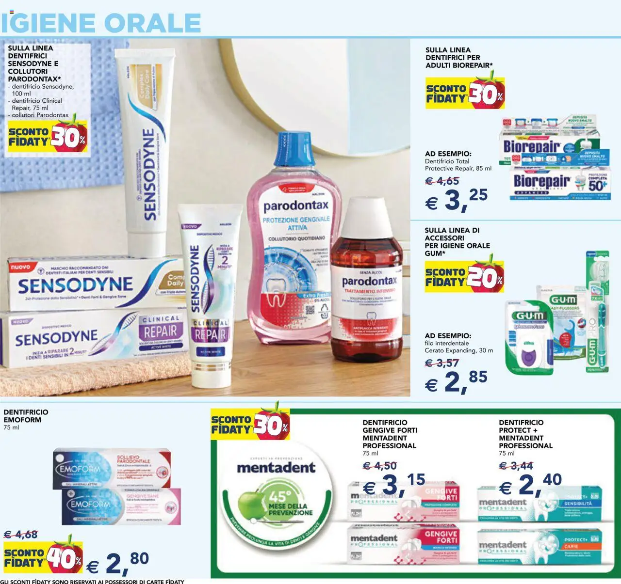 Volantino Esselunga S del 11.09.2025 | Pagina: 8 | Prodotti: Dentifricio, Collutorio, Filo interdentale