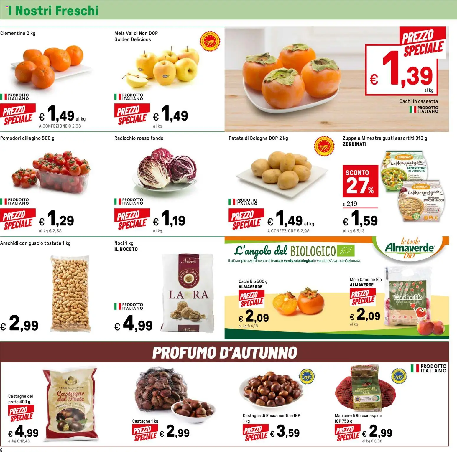 Volantino Iper del 24.10.2025 | Pagina: 6 | Prodotti: Lenticchie, Pomodori, Arachidi, Profumo