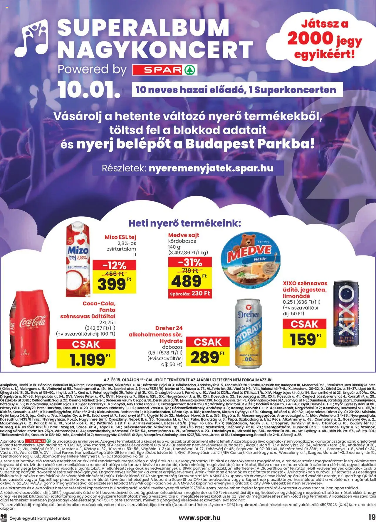 Spar akciós ujság - amely érvényes a következő dátumtól: 28.08.2025 | Oldal: 19 | Termékek: Szőlő, Fanta, Tej, Sajt