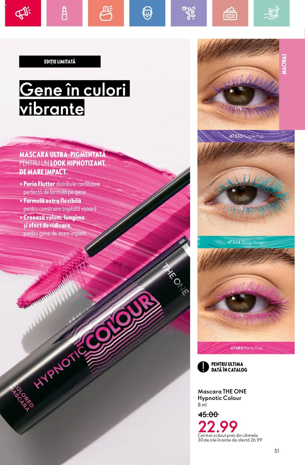 Oriflame catalog 10 2025 – valabil de la 06.07.2025 | Pagină: 51 | Produse: Machiaj, Mascara, Peluş Köpek Yatağı