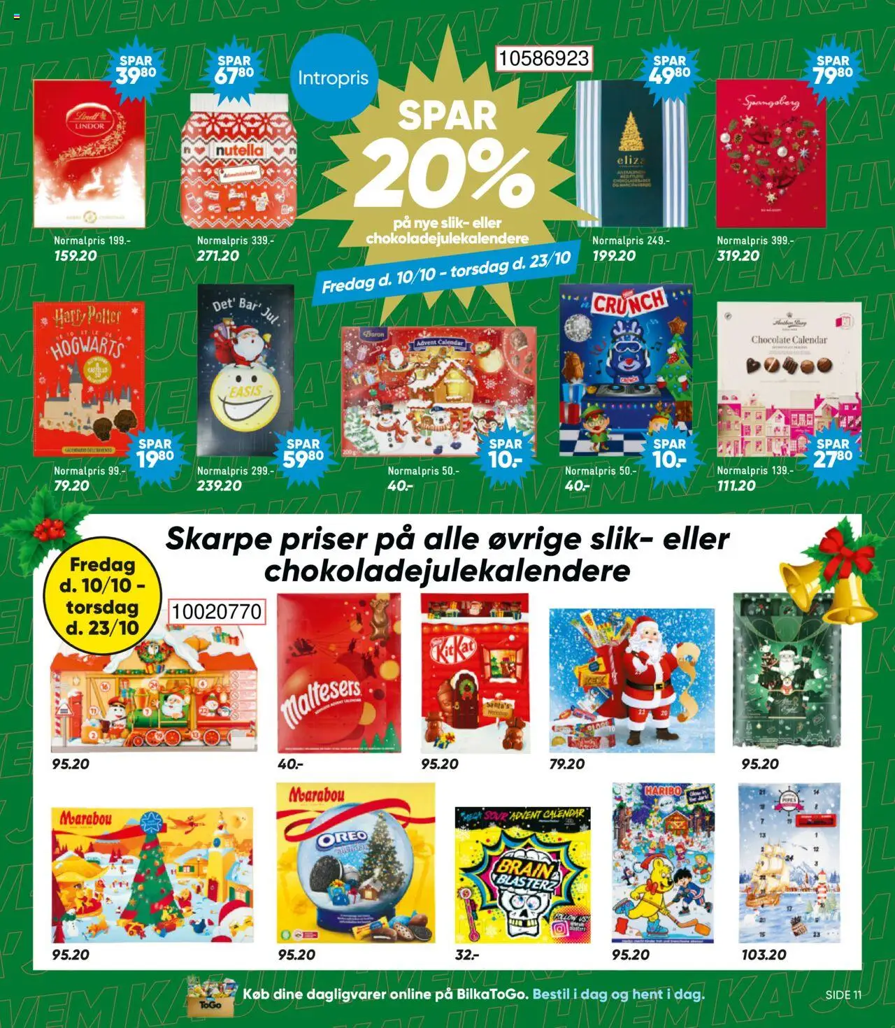 Bilka tilbudsavis – gyldig fra 10.10.2025 | Side: 11 | Produkter: Slik, Nutella, Oreo