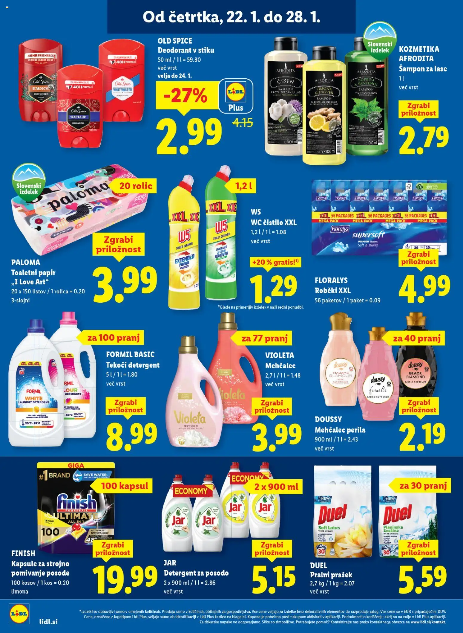 Novi Lidl katalog ponudbe – veljaven od 22.01.2026 | Stran: 14 | Izdelki: Mehčalec, Pralni prašek, Kos, Sampon